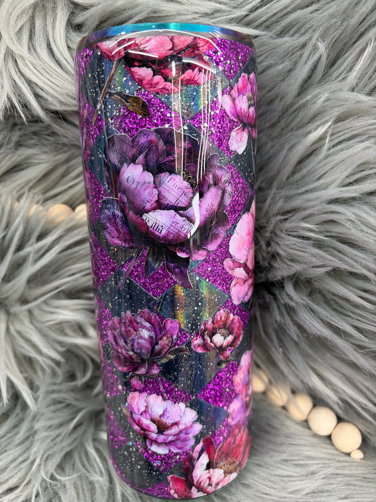 New - peekaboo raspberry glitter 24oz tipsy tumbler