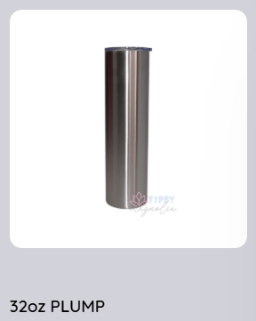 32oz customizable plump tipsy with optional sip lid