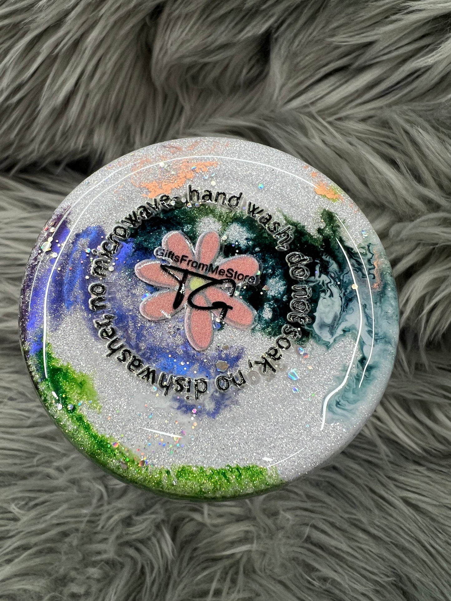 RTS. Beautiful soul, floral, with glitter base ink drop 35oz.