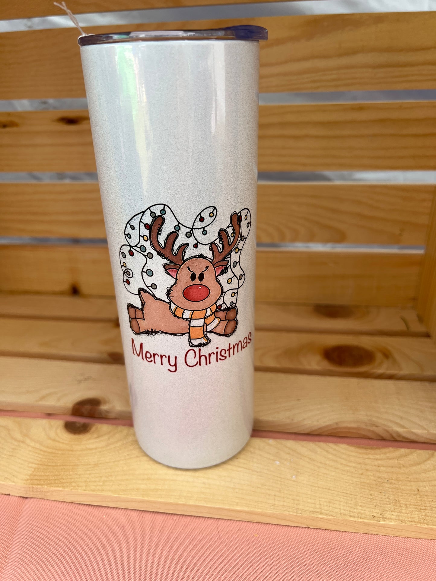 RTS. Sublimation Reindeer Merry Christmas 20oz tumbler
