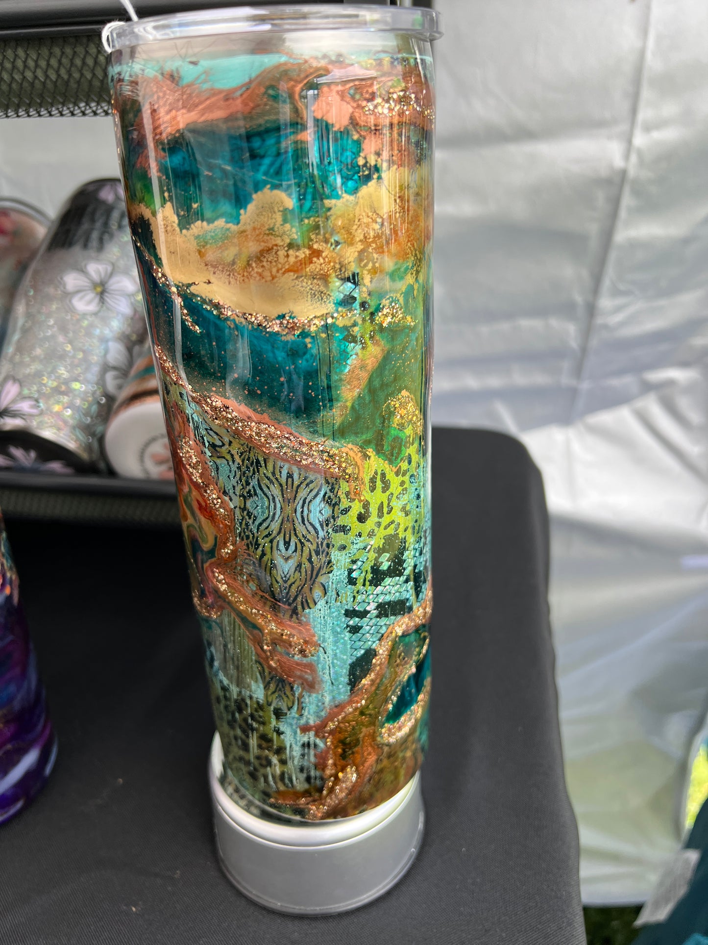 RTS. Western over multiple animal print foil 30oz