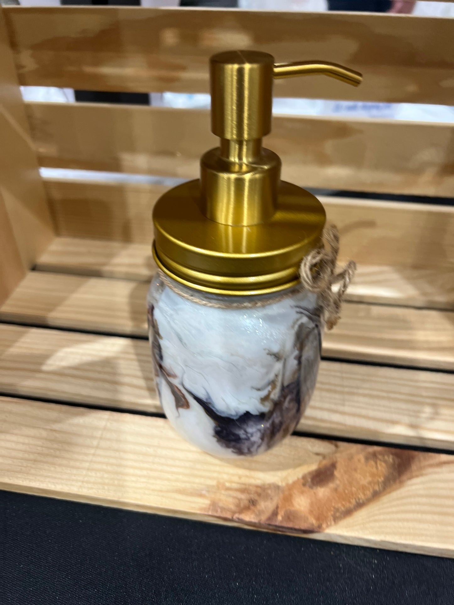 RTS. Hand Soap Pump Dispenser (not foam) gold, white, and black, color. Comes with gold pump. If you need a different color pump contact me.