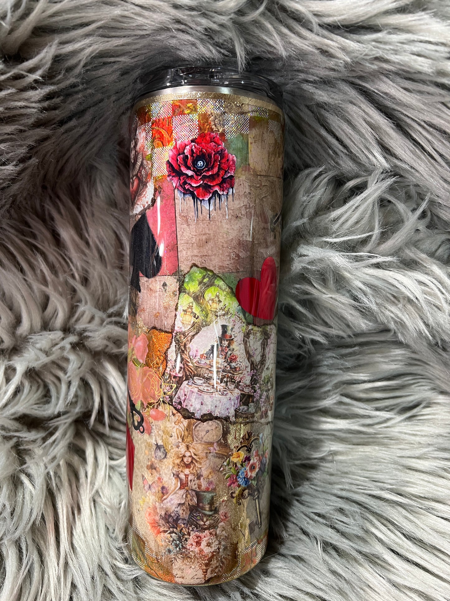 RTS. Wonderland decoupage 30oz