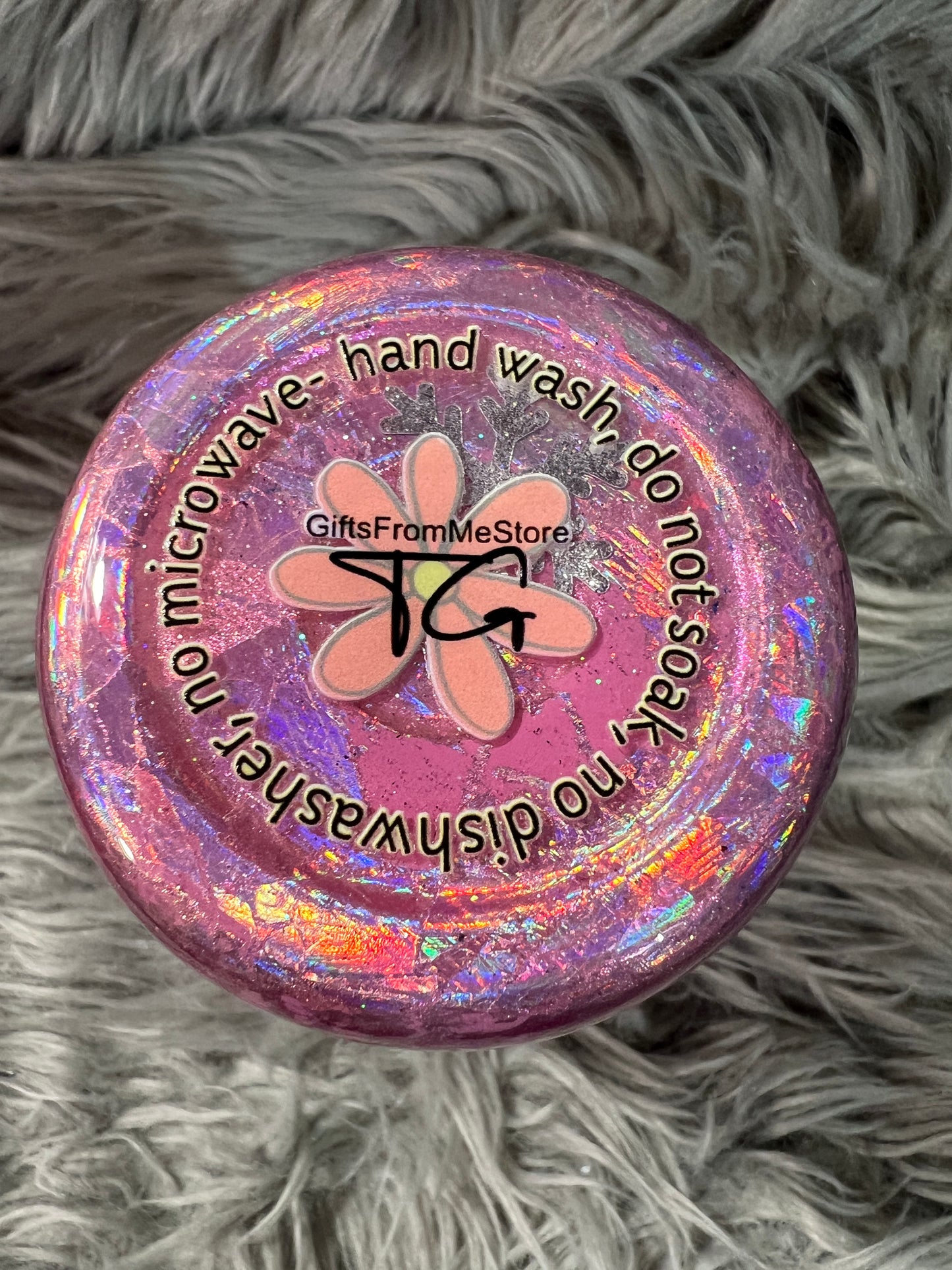 New!! RTS. Pink halo foil base Christmas snowman tumbler 20oz