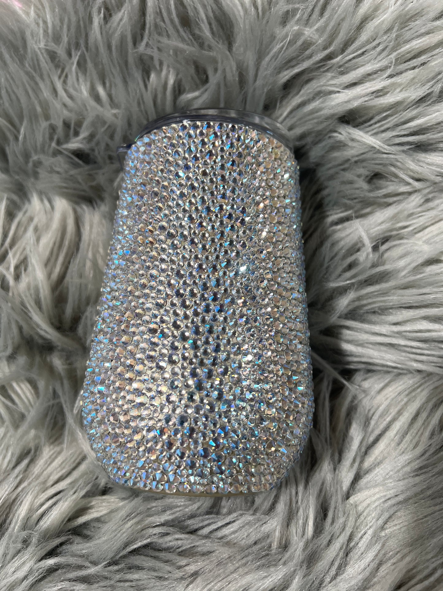 RTS. Rhinestone Flower Wine Tumbler 17oz