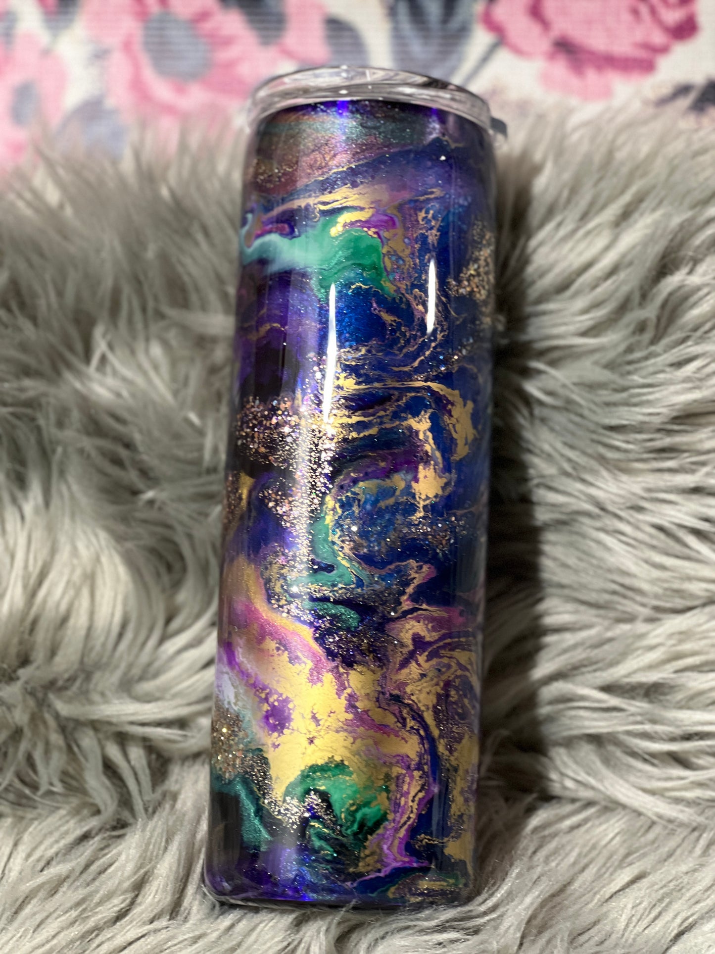 RTS. Purple swirl ink drop 30oz