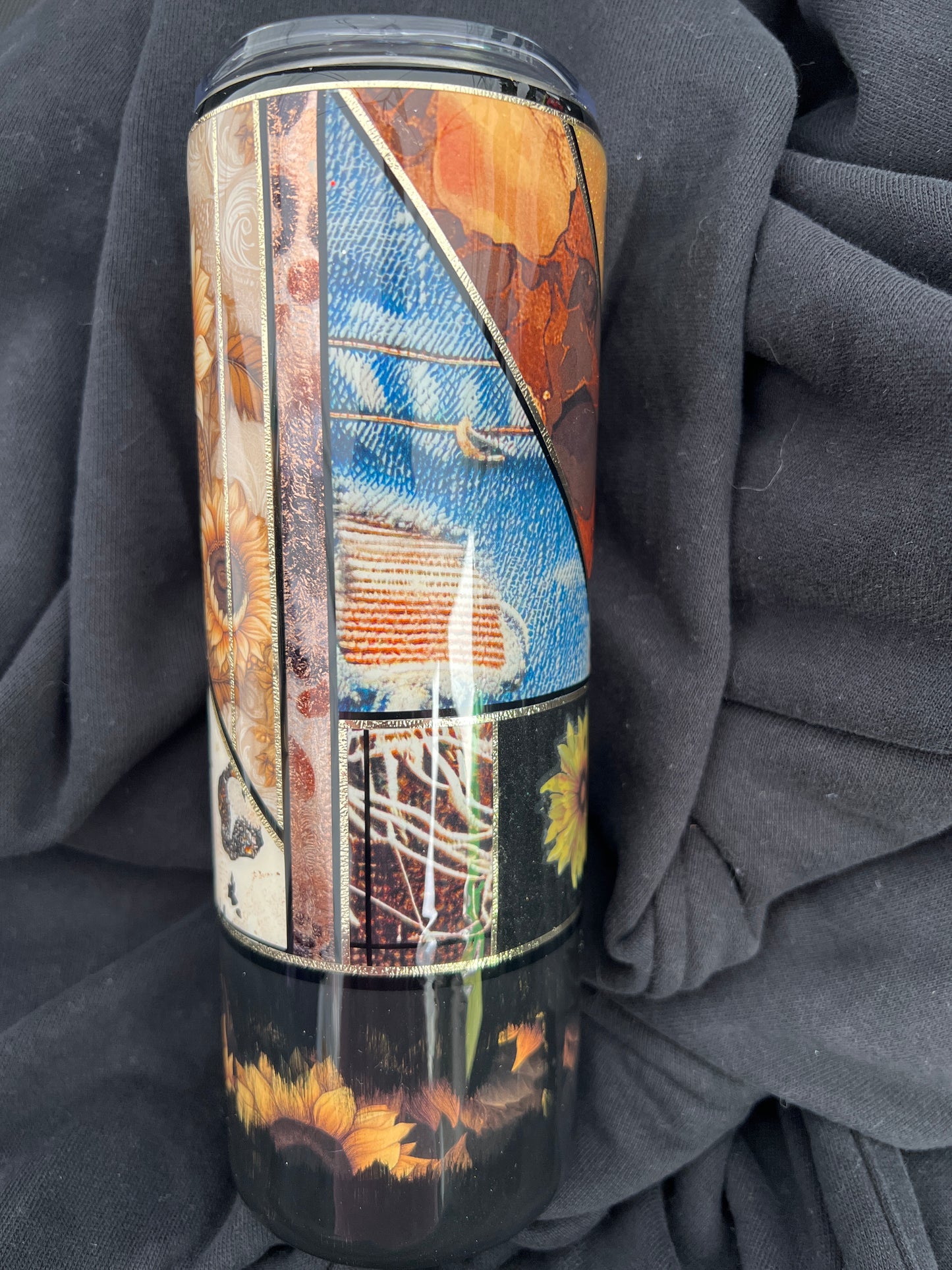 RTS.  Sunflower western floral 20oz