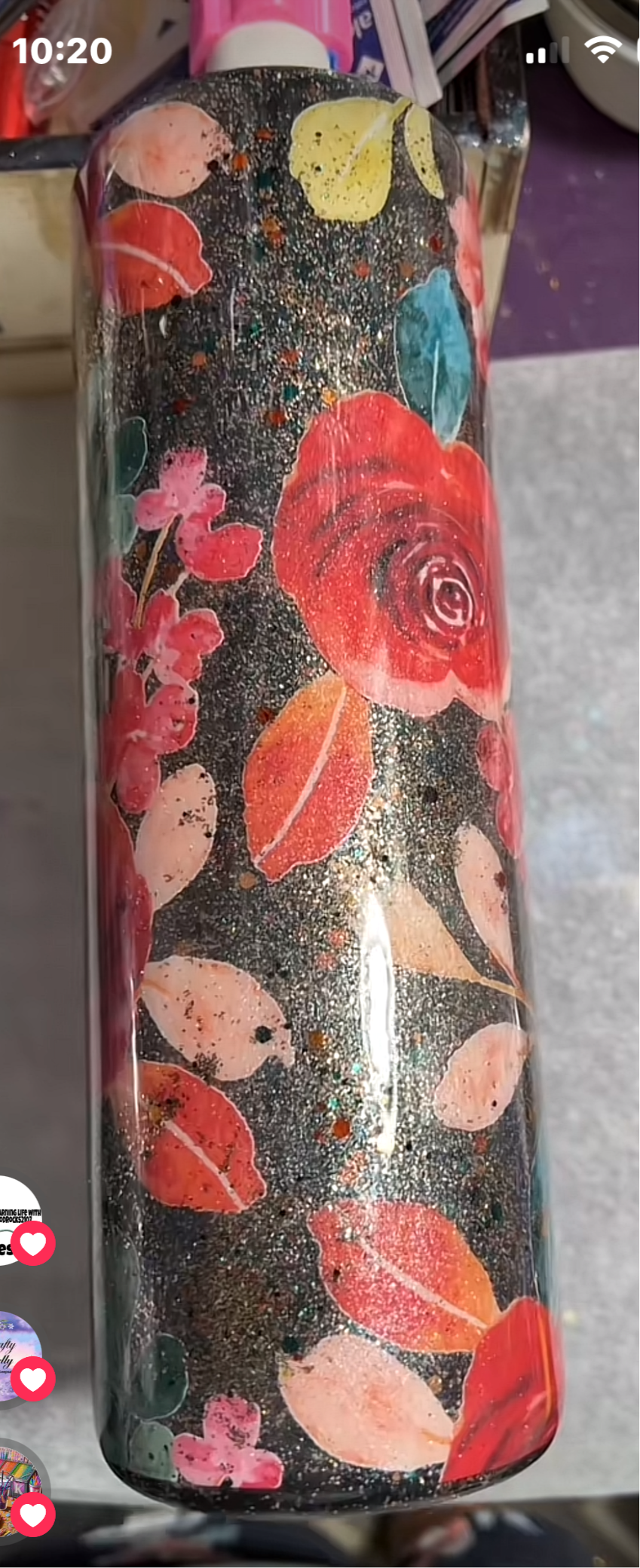 Clearance-RTS. Floral tumbler 30oz