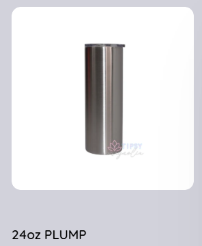 24oz customizable plump tipsy with optional sip lid