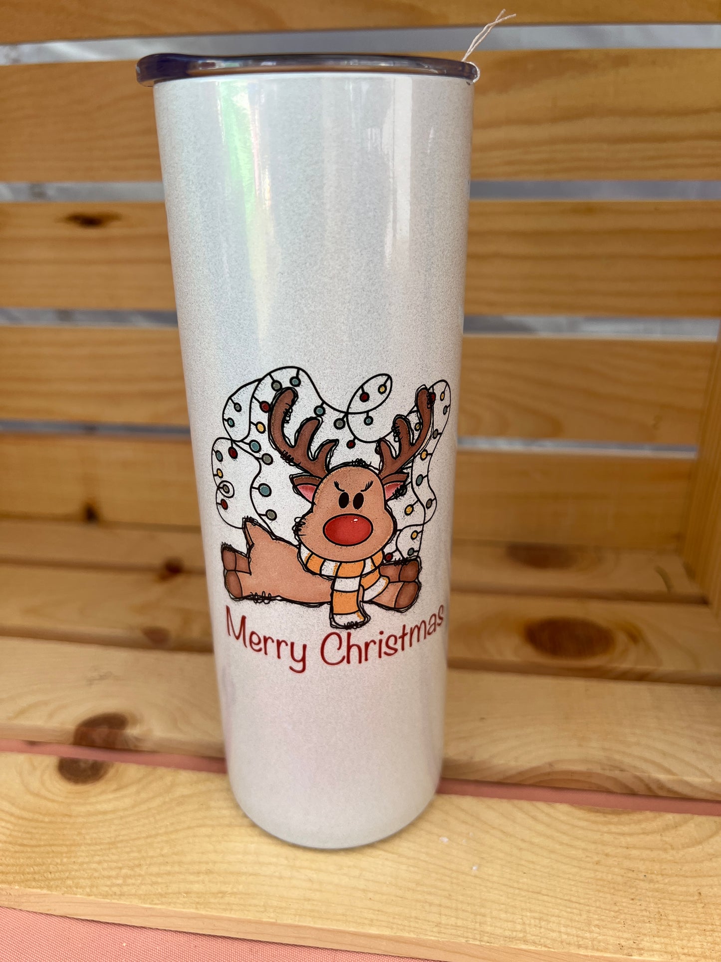 RTS. Sublimation Reindeer Merry Christmas 20oz tumbler