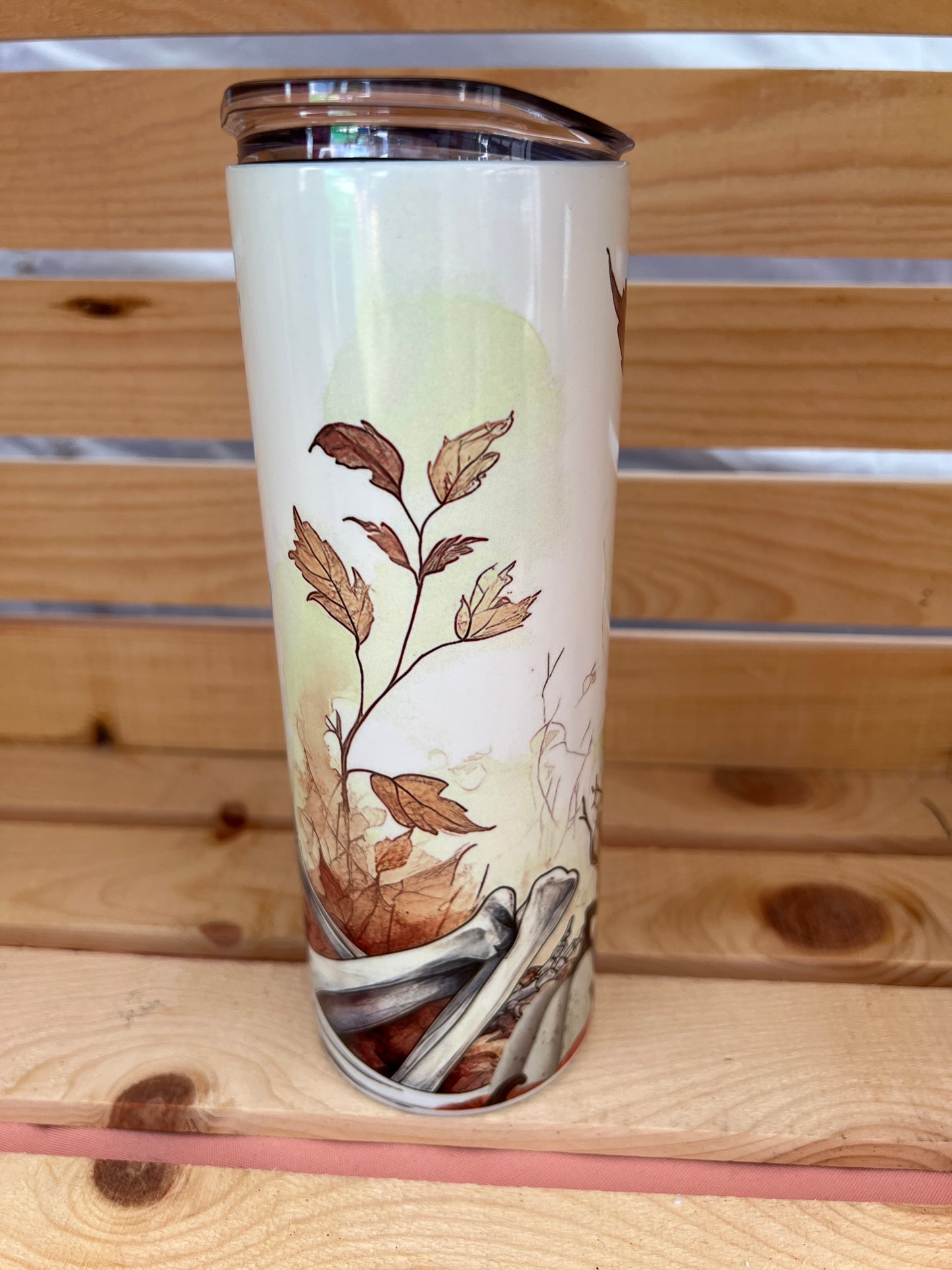 RTS. Sublimation skeleton glow in the dark / UV reactive color change 20oz tumbler