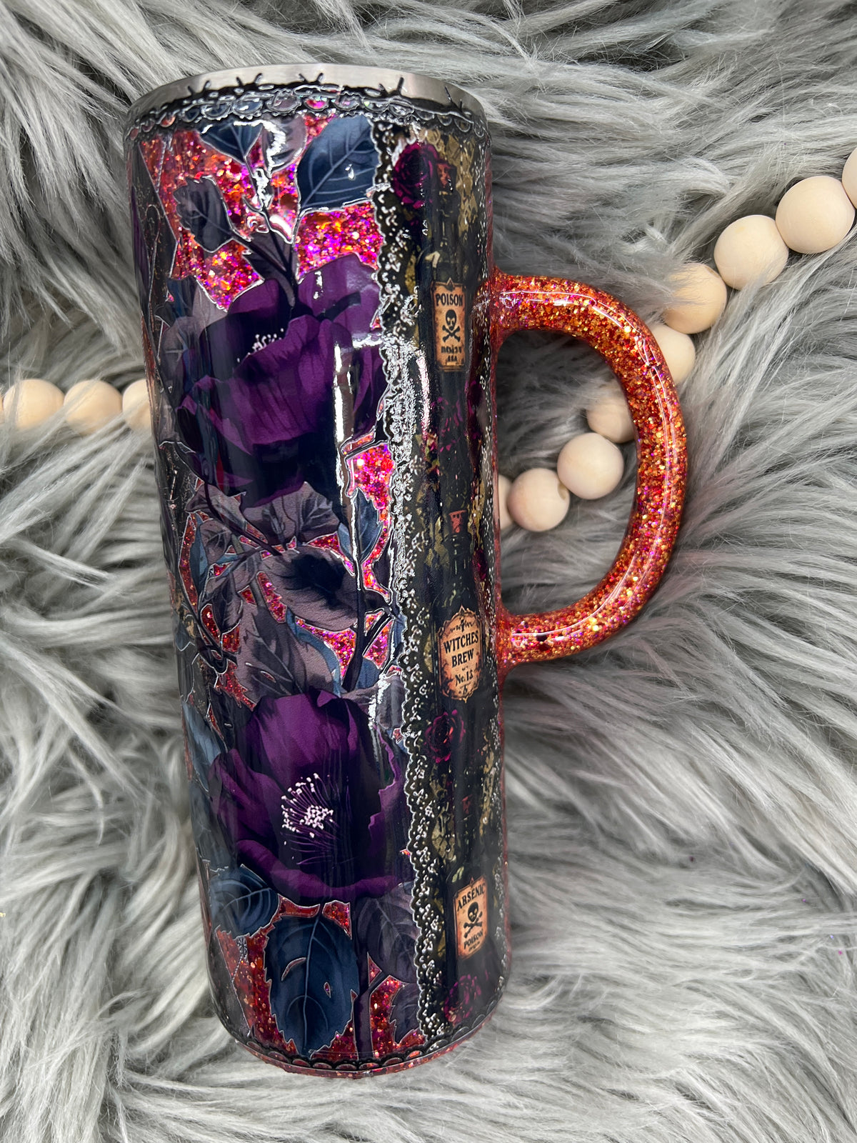 New-Spooky glitter base Halloween 24oz hoggdle coffee mug (Copy)