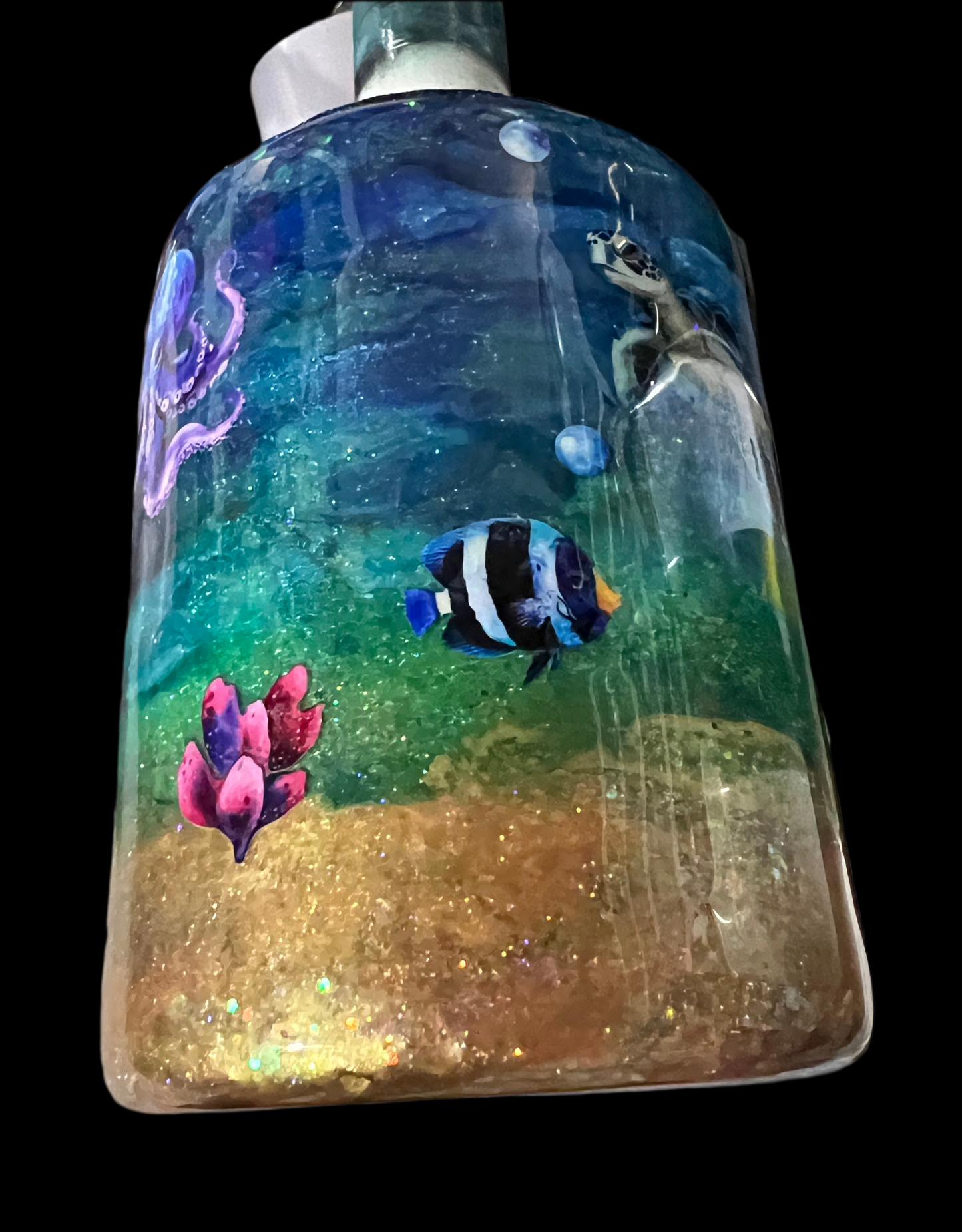 Clearance-RTS. Ocean view beach coffee cup tumbler 10oz shortie low ball