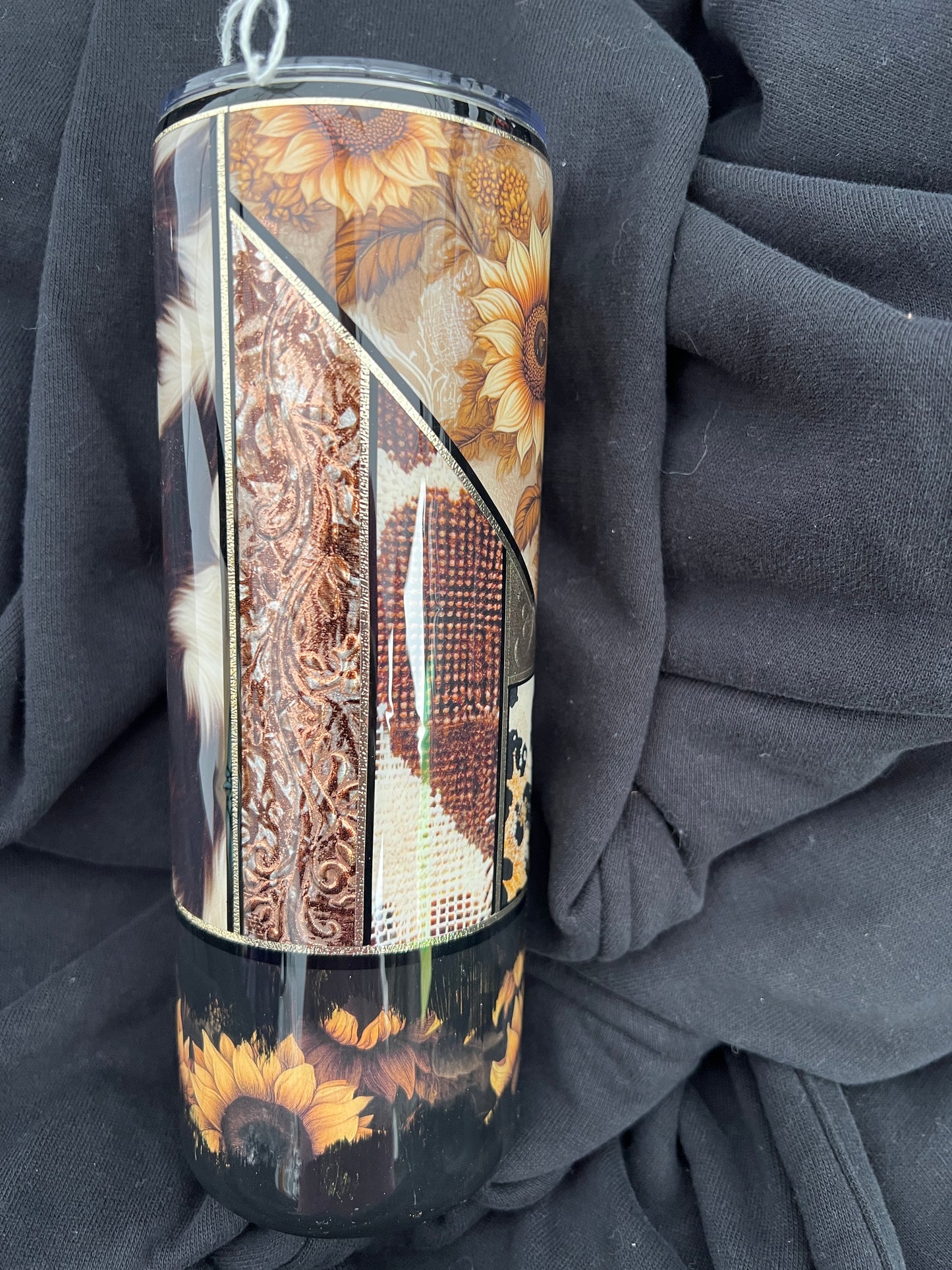 RTS.  Sunflower western floral 20oz