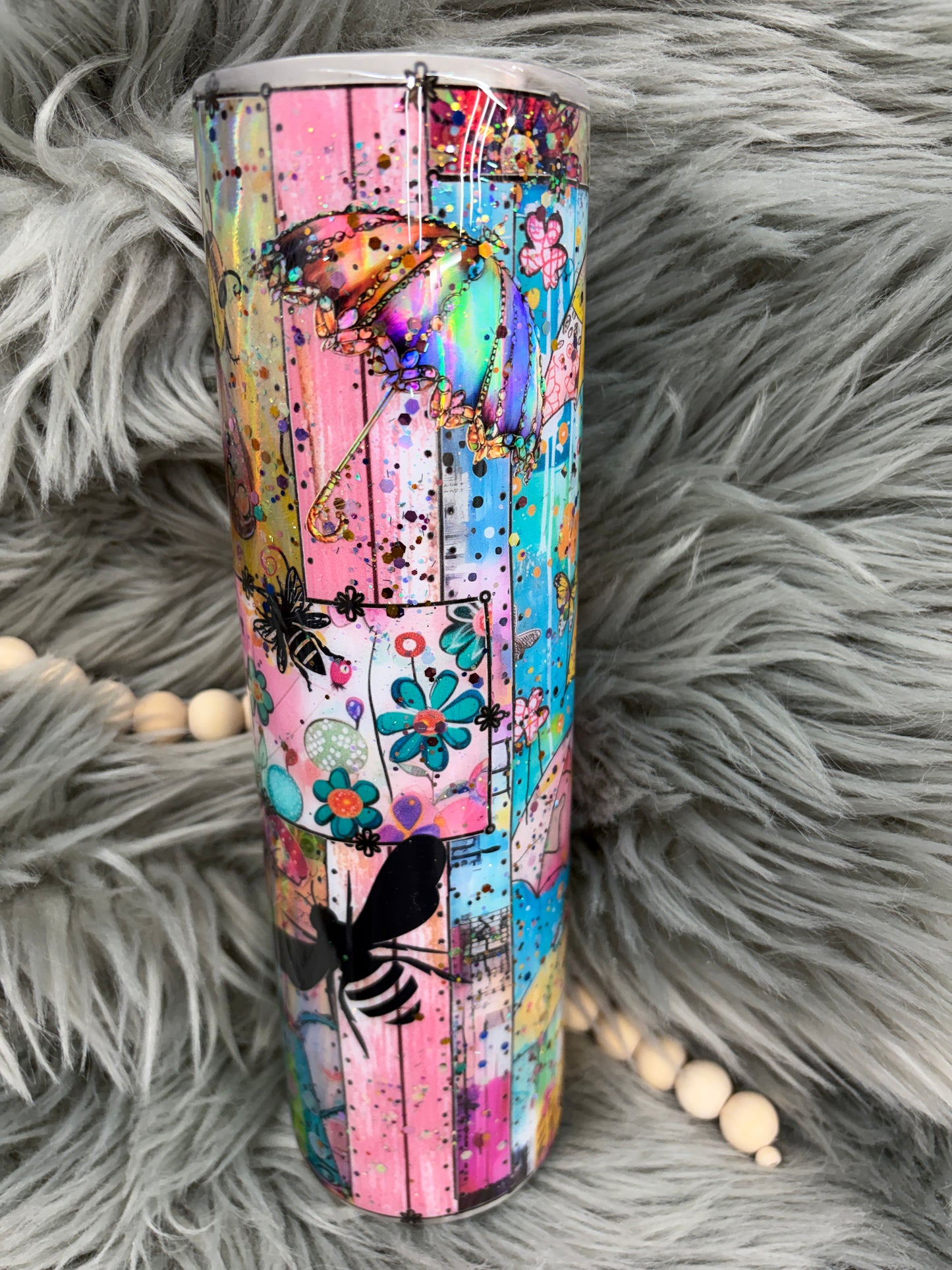 New - let it rain tumbler 32oz plump tipsy