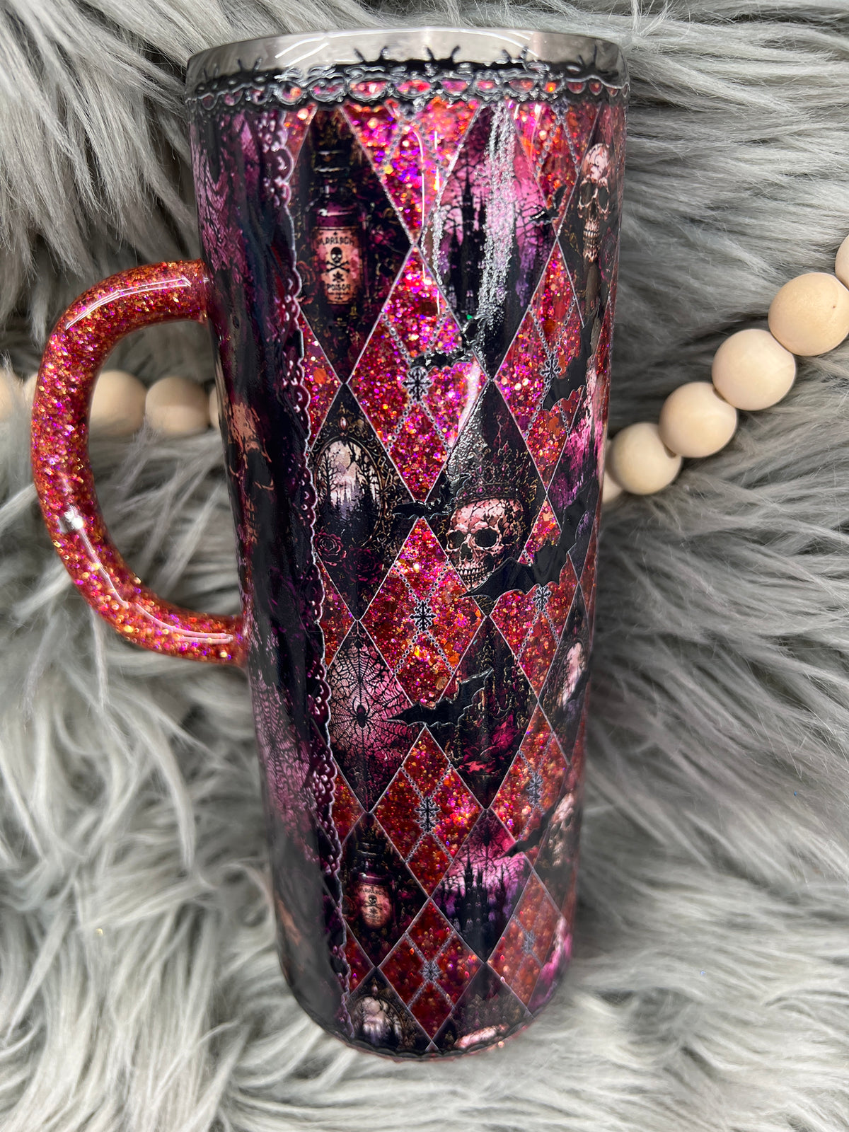 New-Spooky glitter base Halloween 24oz hoggdle coffee mug (Copy)