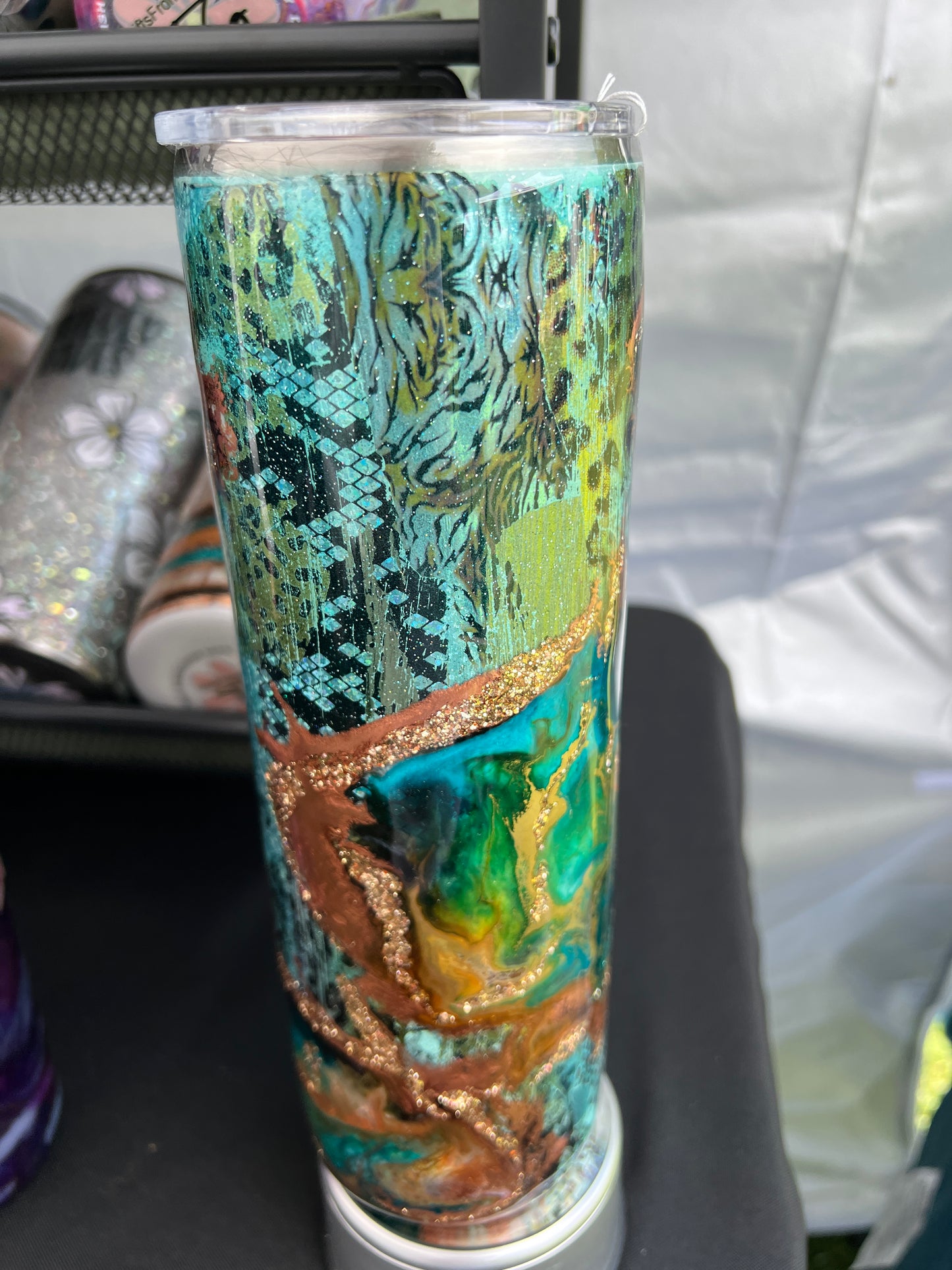 RTS. Western over multiple animal print foil 30oz