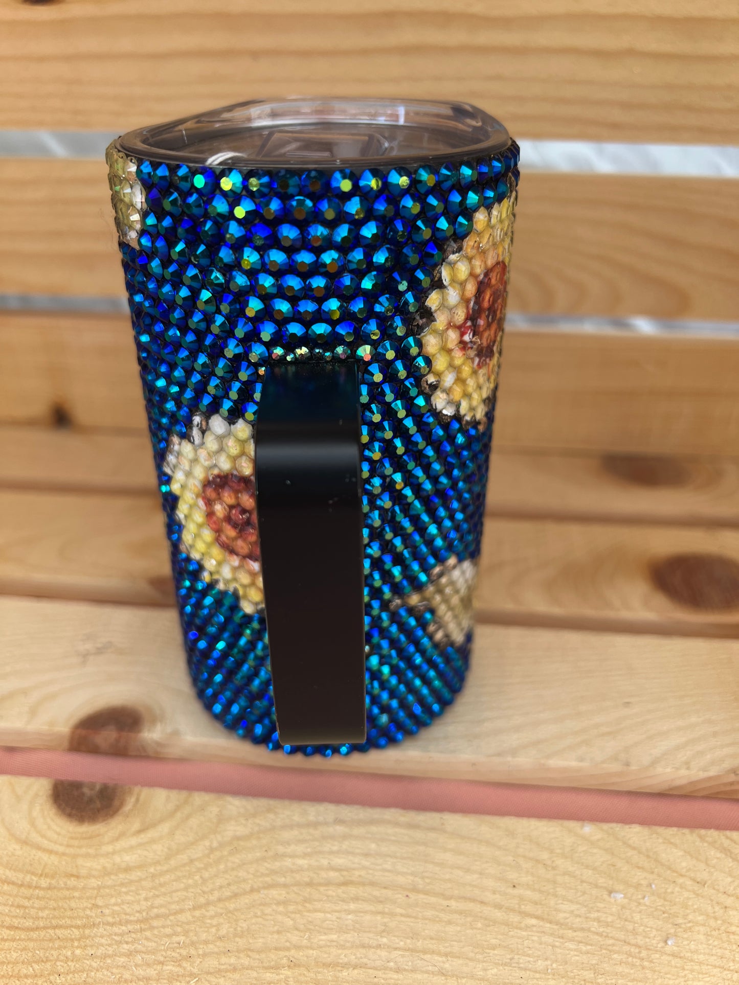 RTS. Rhinestone Sunflower Mug 16oz