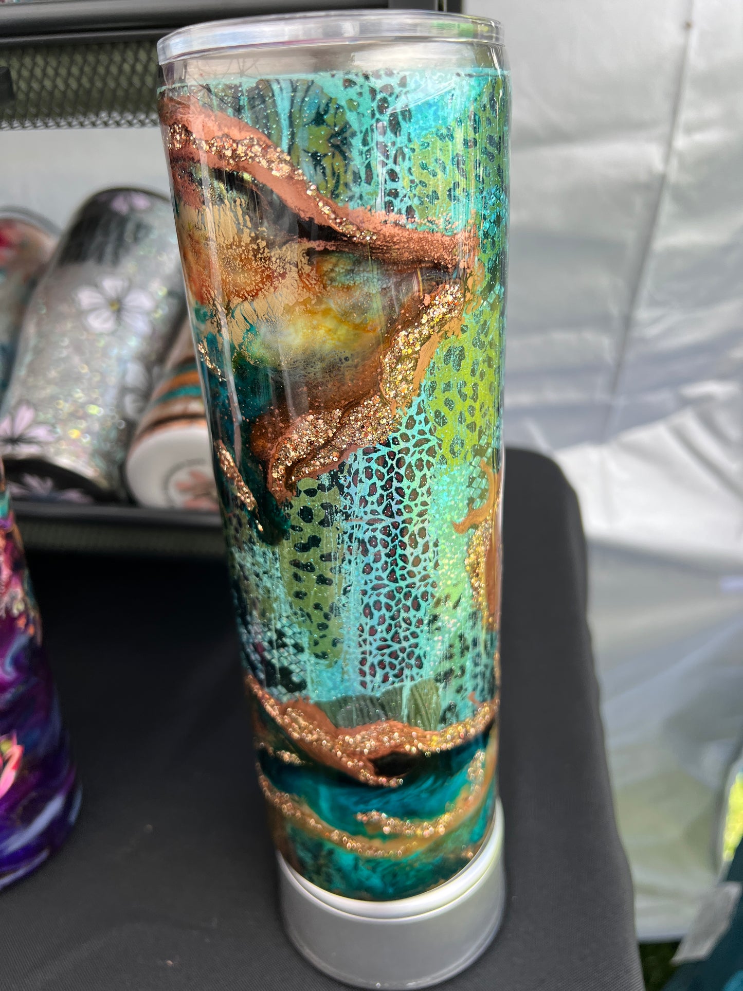 RTS. Western over multiple animal print foil 30oz