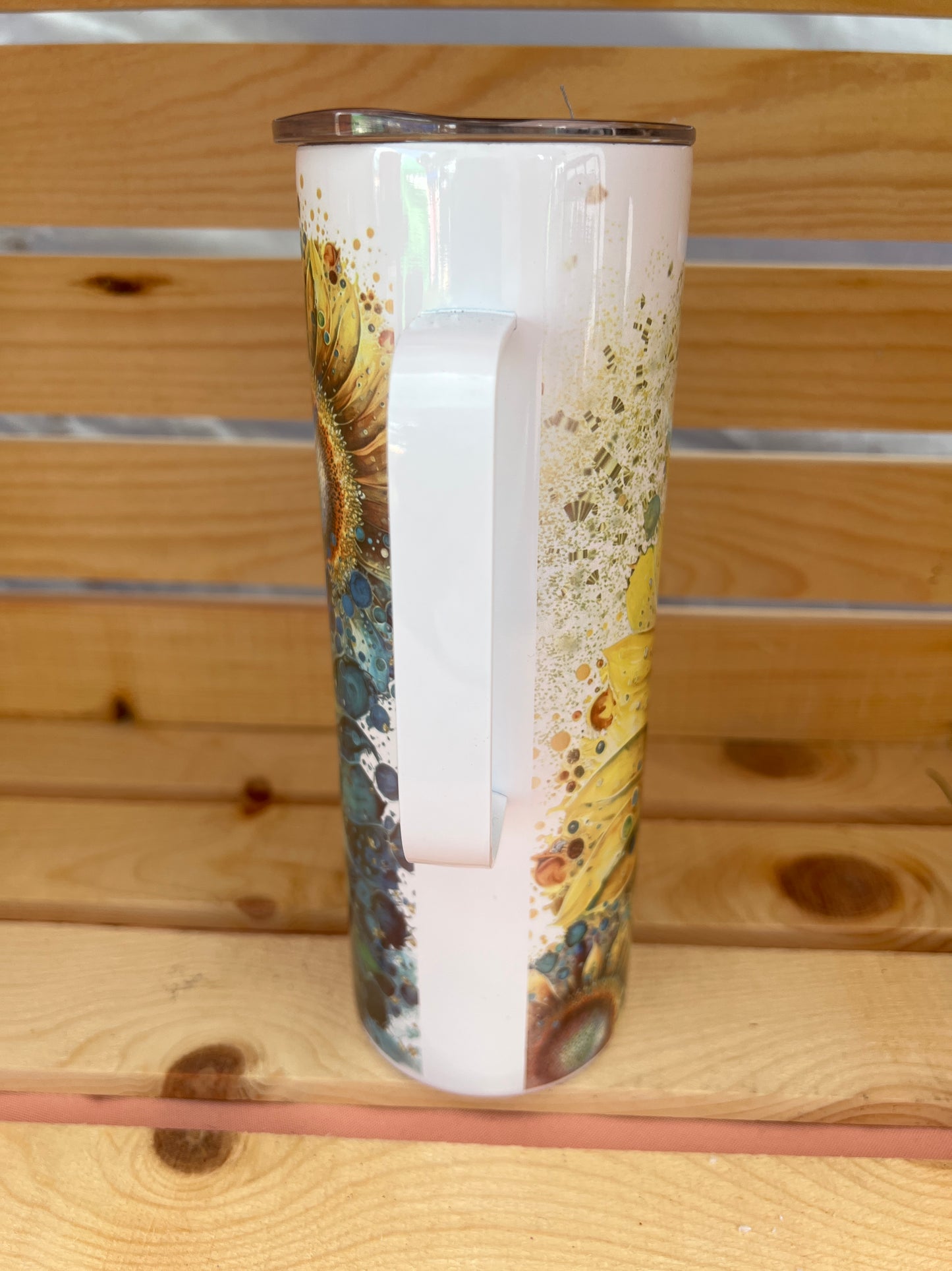 RTS.  sublimation western sunflower handled coffee mug 20oz