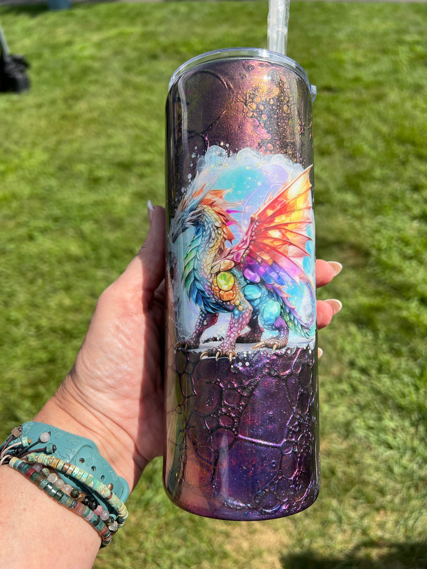 RTS. Dragon scale tumbler 20oz
