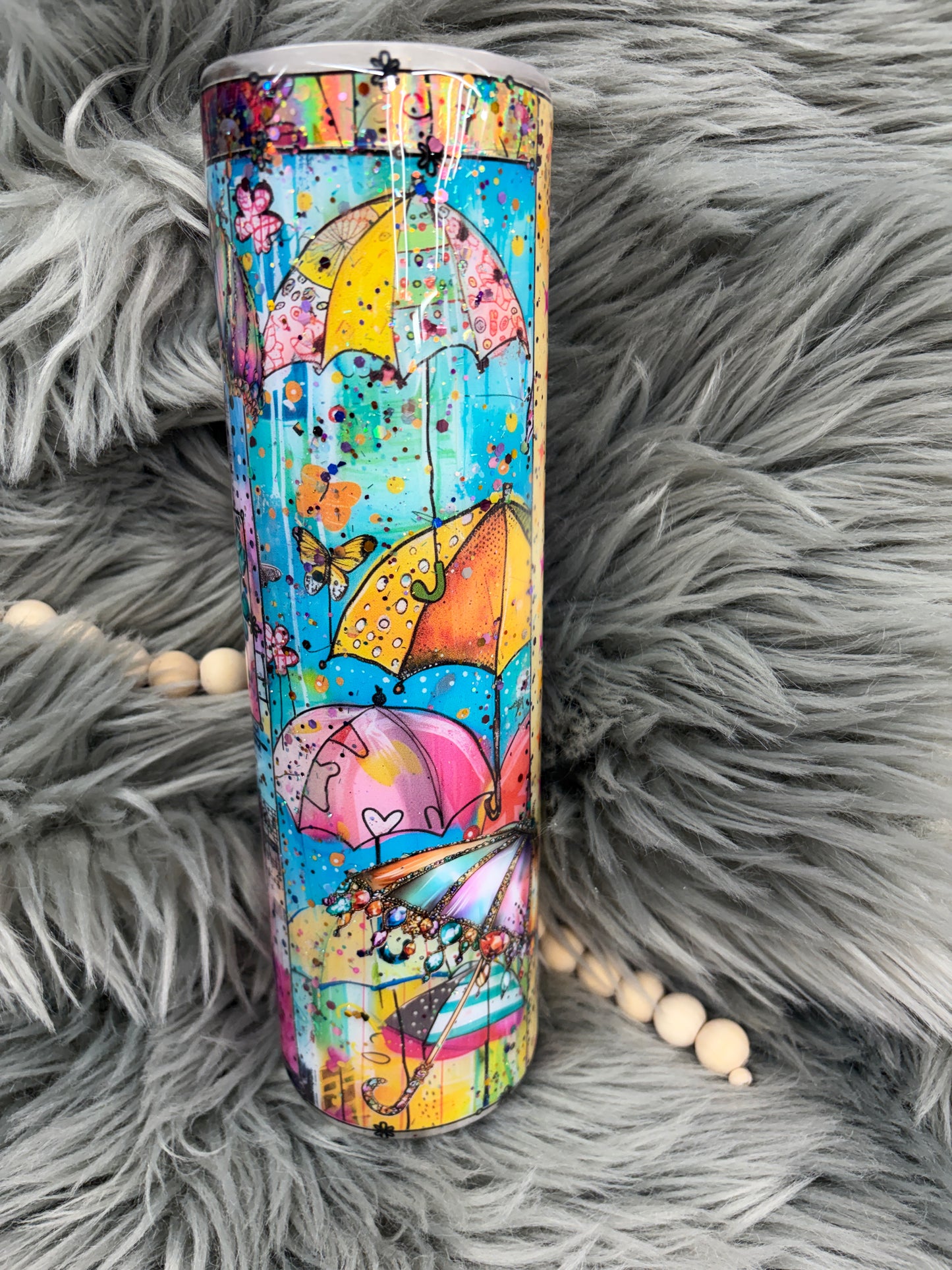 New - let it rain tumbler 32oz plump tipsy