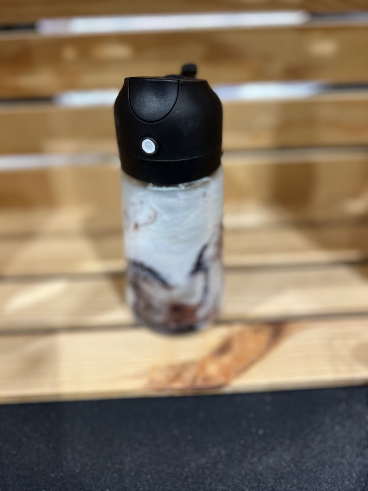 RTS. Oil spray and pour bottle - White, black, brown, copper marble 16oz