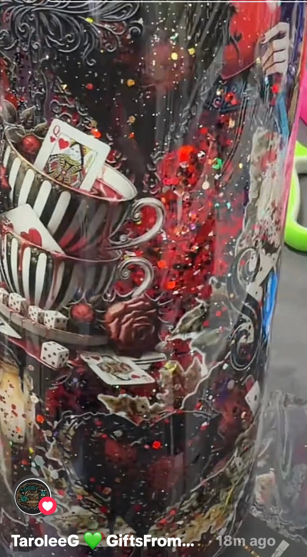 Queen of Hearts 30oz hoggdle coffee mug
