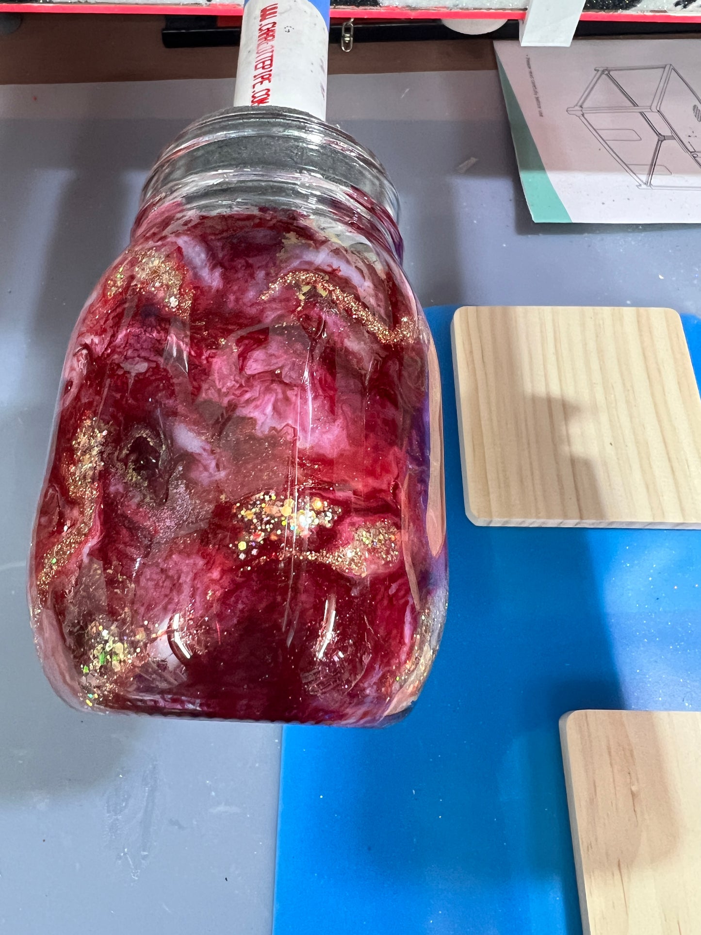 RTS. Hand Soap Pump Dispenser (foam) gold, red, white color with glitter.