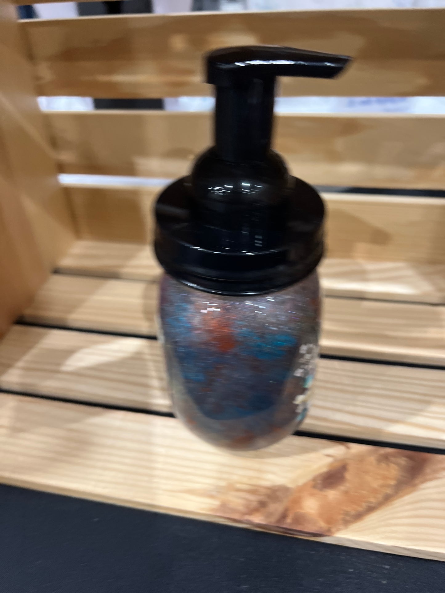 RTS. Hand Soap Pump Dispenser (foam) patina effect color with white flowers