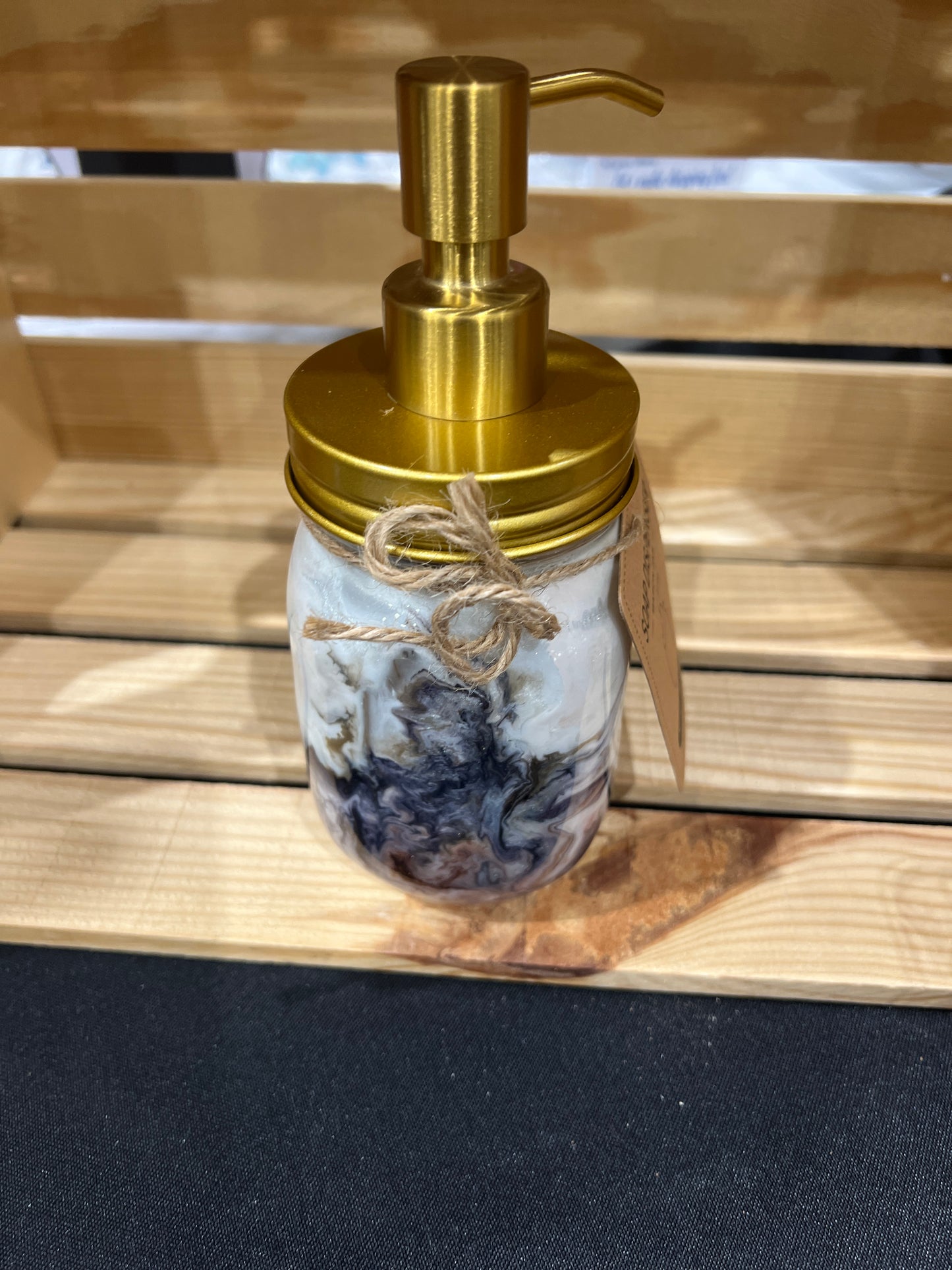 RTS. Hand Soap Pump Dispenser (not foam) gold, white, and black, color. Comes with gold pump. If you need a different color pump contact me.