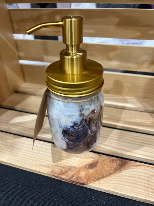 RTS. Hand Soap Pump Dispenser (not foam) gold, white, and black, color. Comes with gold pump. If you need a different color pump contact me.