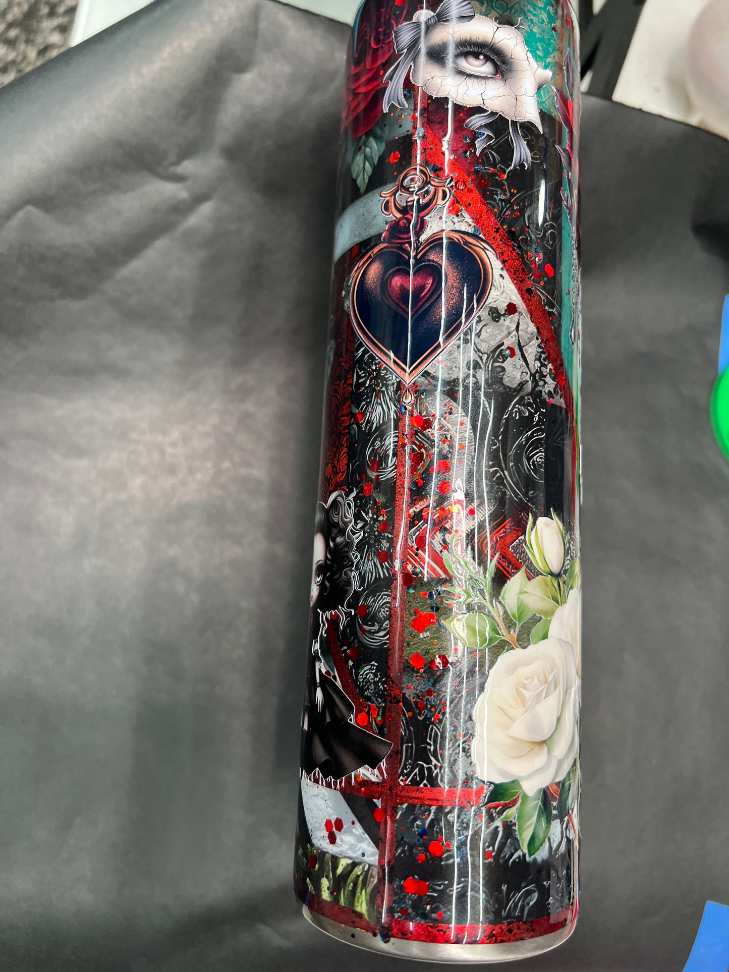 In process doll red green music box dancer multimedia  - tumbler 32 tipsy