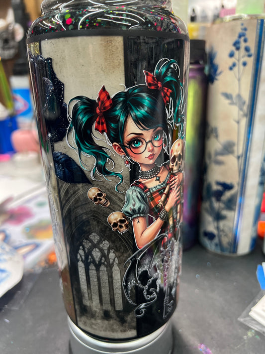 *anna-vic only* In process - goth girls with dolls 32duo hydro bottle