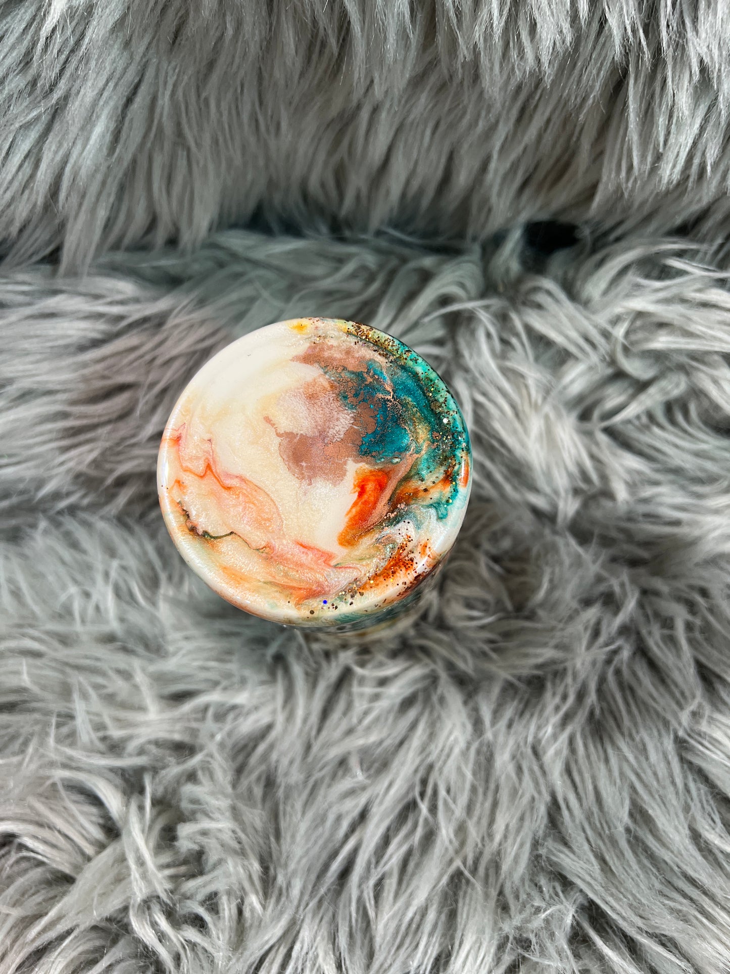 Clearance-RTS.  Western marble 16oz off white plump tipsy