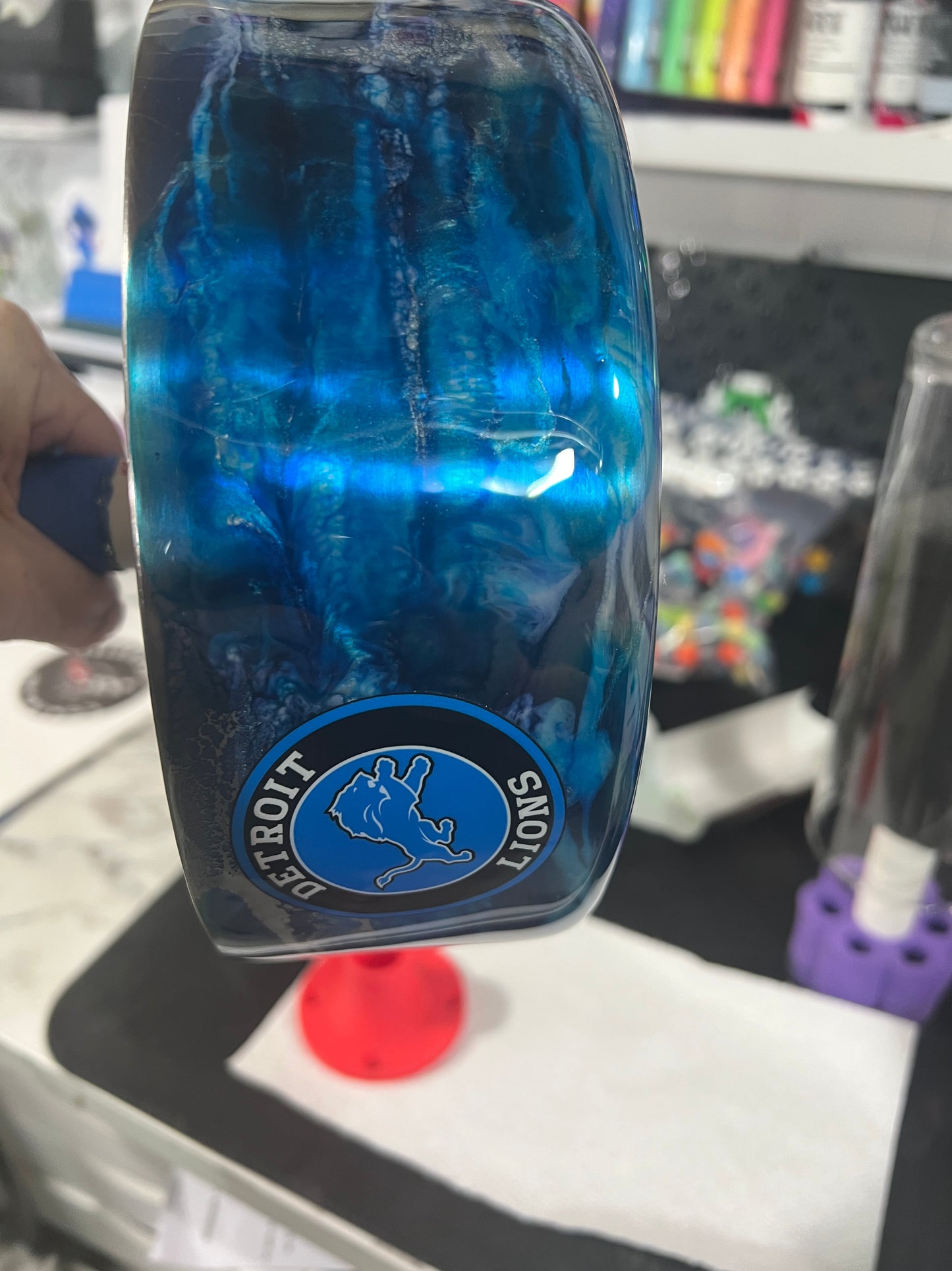 RTS. Detroit lions 64oz Hoggie Doggie Large Bowl