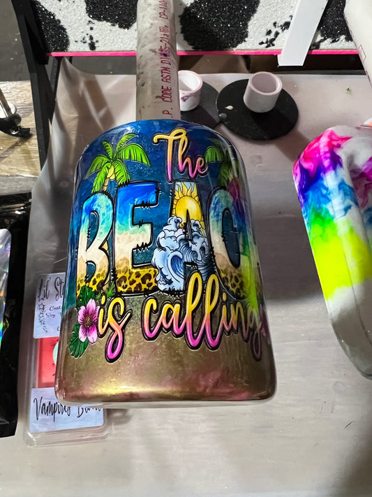 Clearance-RTS. The Beach is Calling 10oz shortie low ball