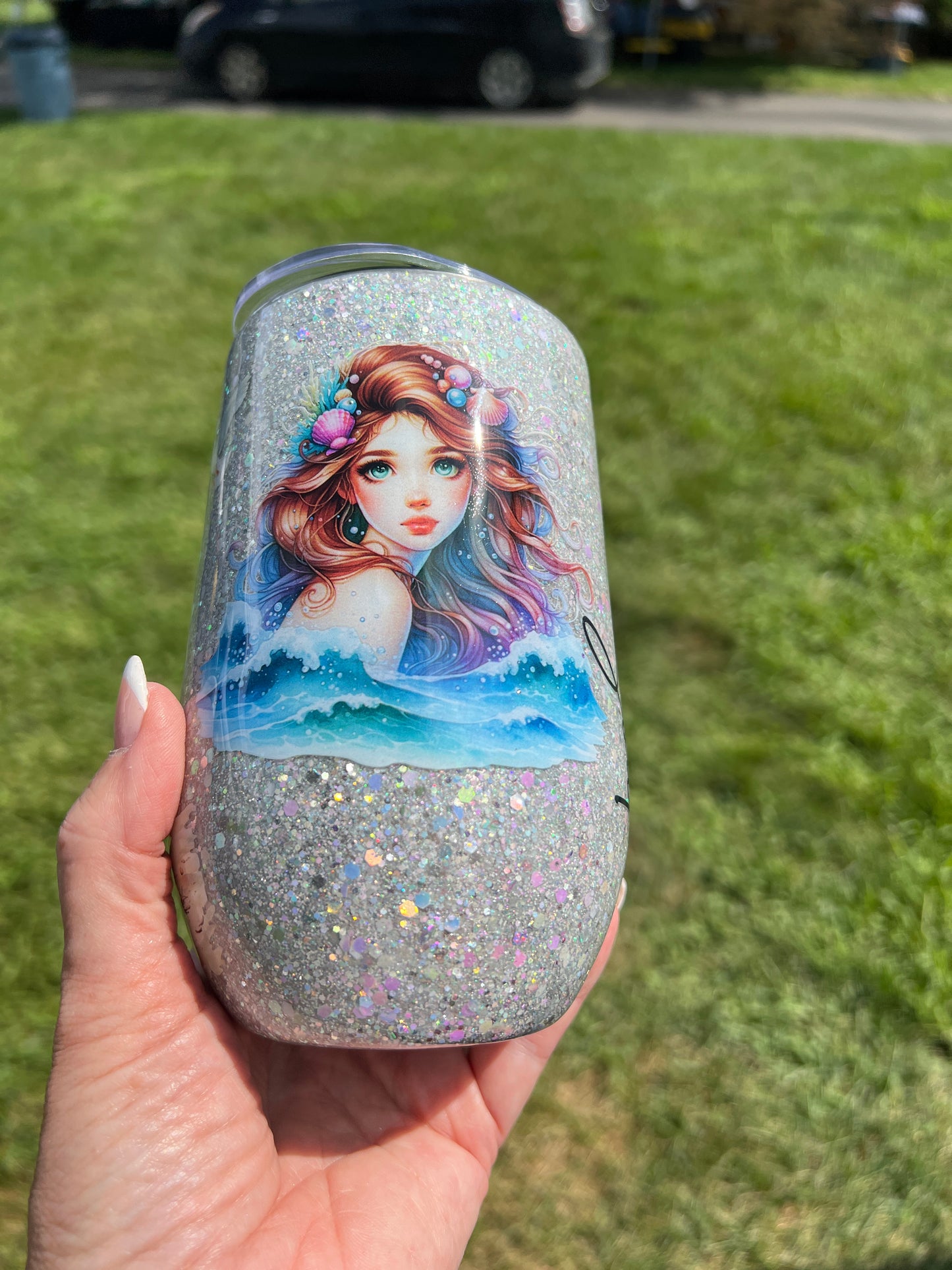 Clearance-RTS.  Beautiful soul 16oz stemmy coffee or wine mug beach