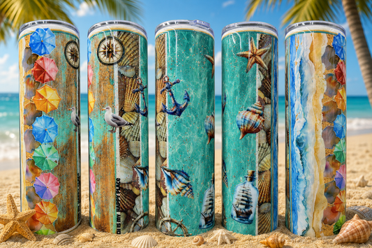 RTS - beach MakeHerRoom challenge tumbler 32oz plump tipsy