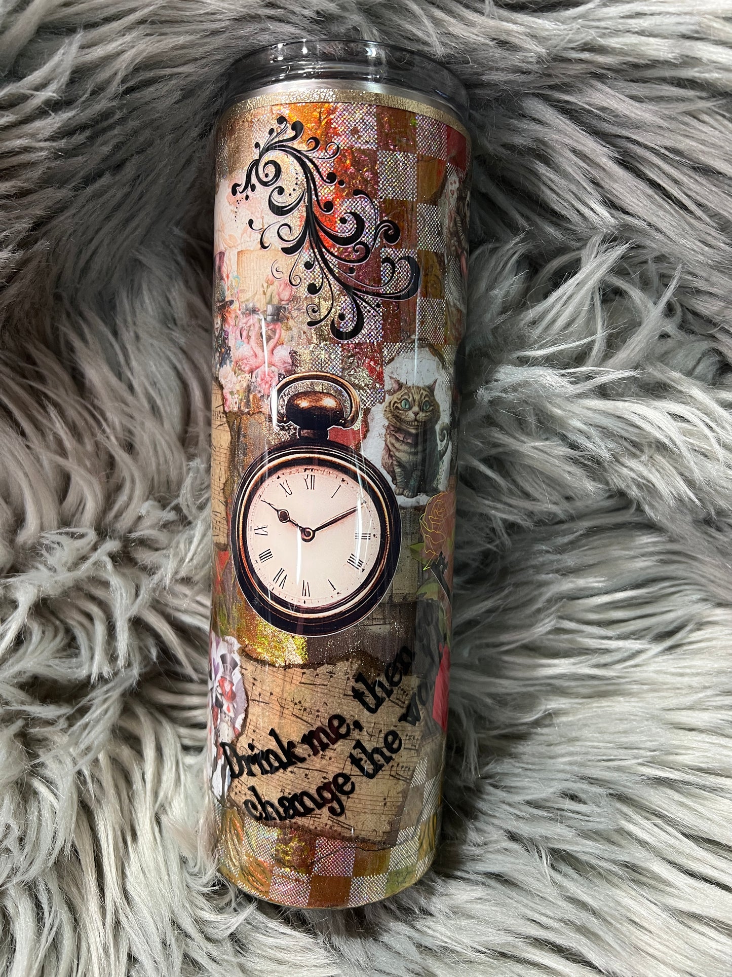 RTS. Wonderland decoupage 30oz