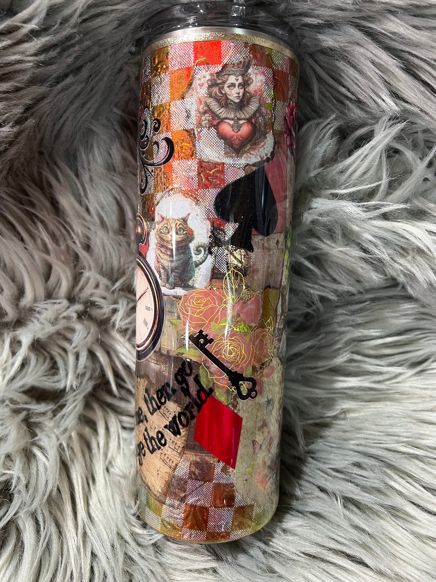 RTS. Wonderland decoupage 30oz