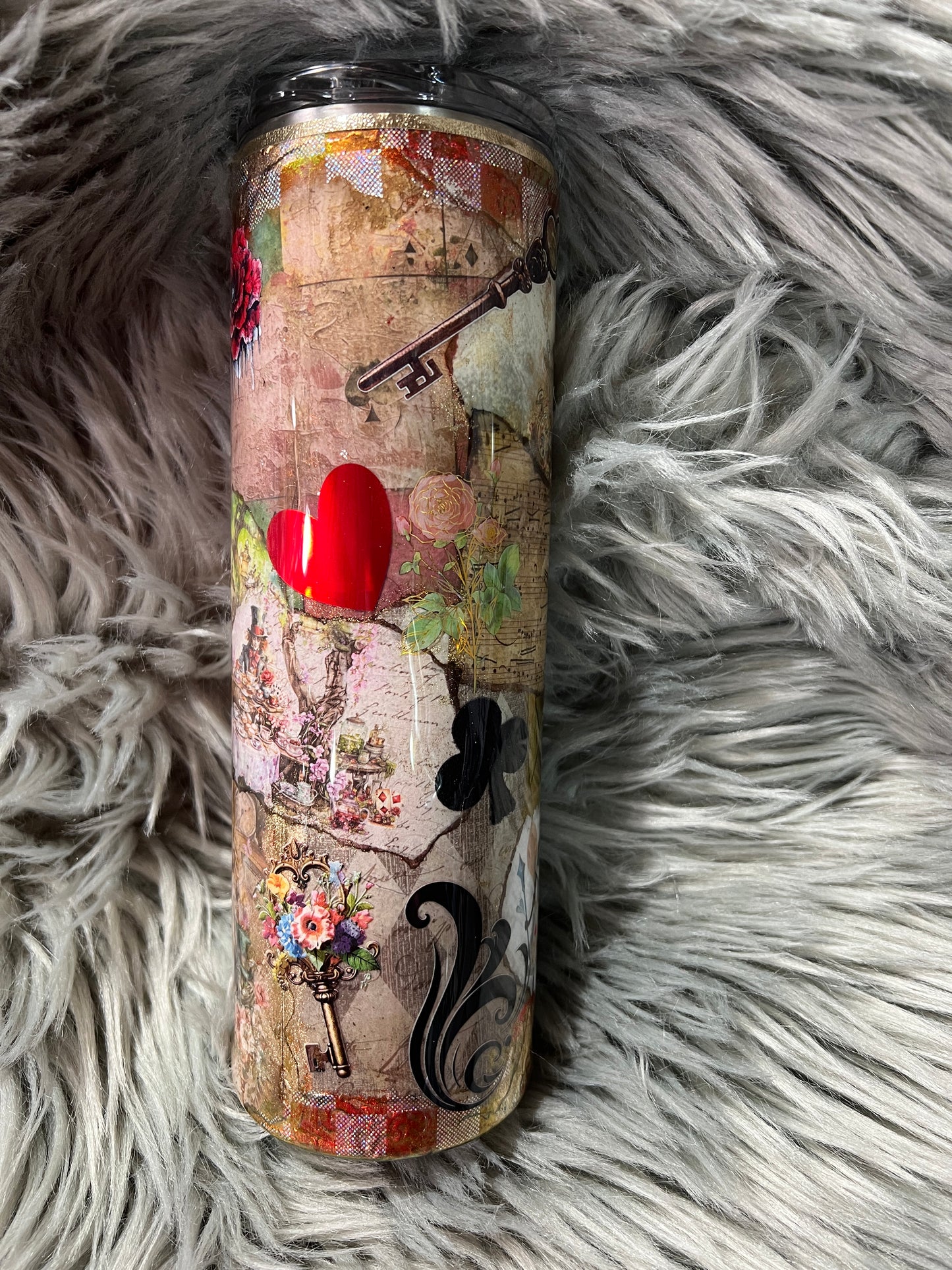 RTS. Wonderland decoupage 30oz