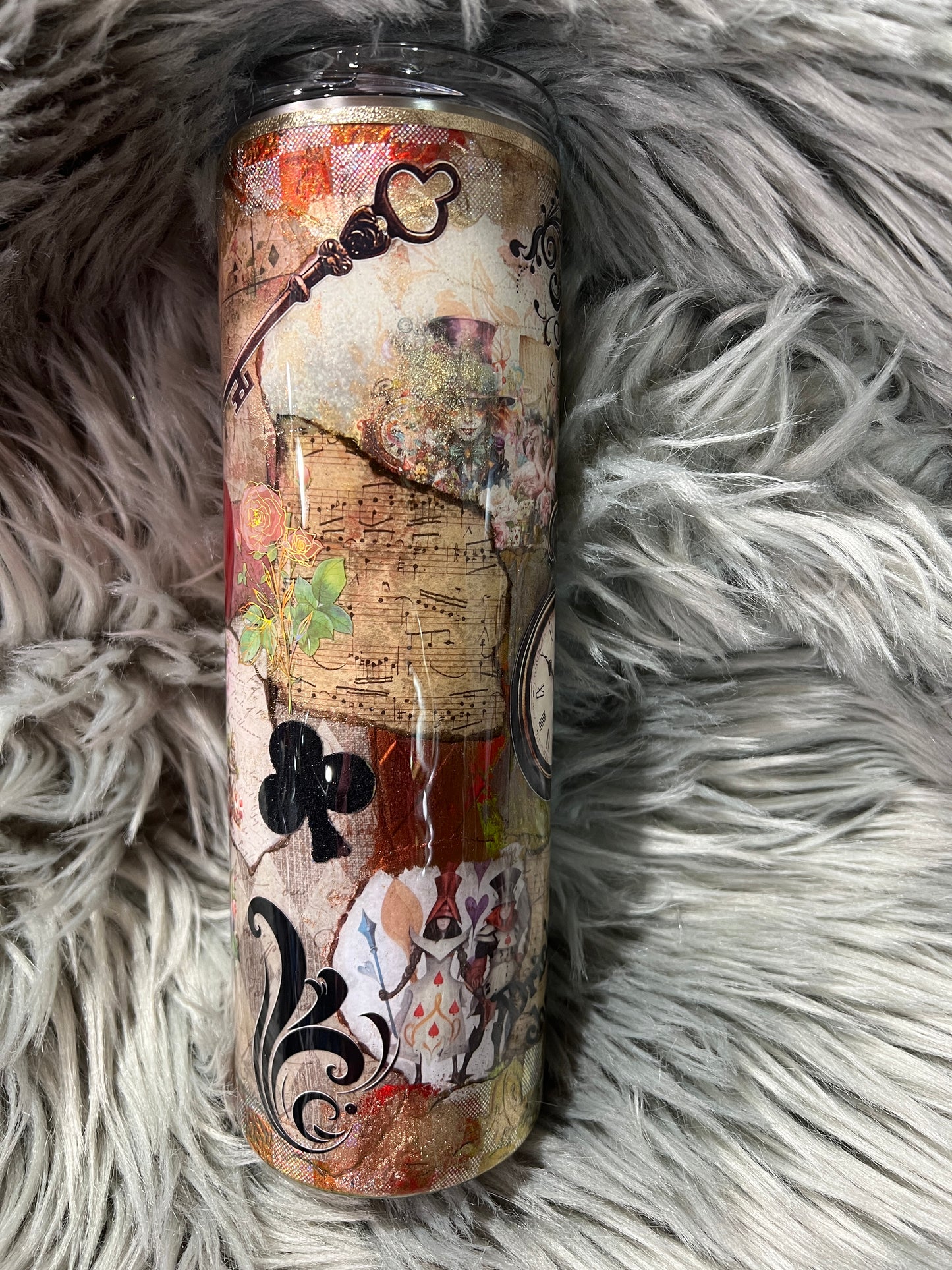 RTS. Wonderland decoupage 30oz