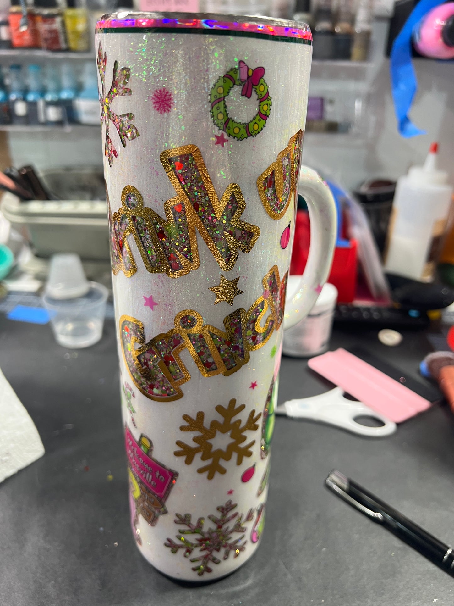 Jacqueline - 32oz customizable plump tipsy with handle