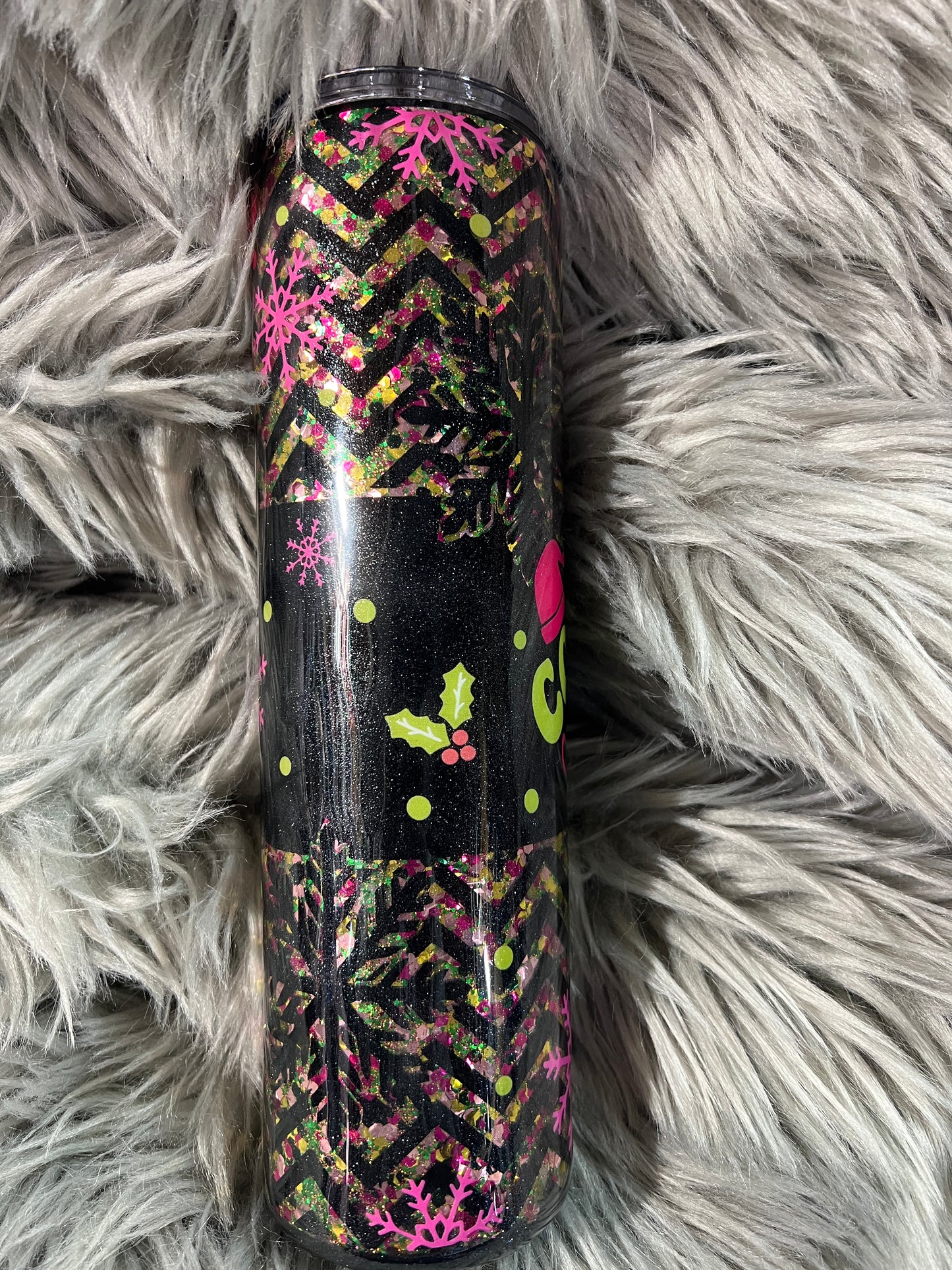 New RTS. Cozy Season winter glitter base peekaboo 32oz plump tipsy