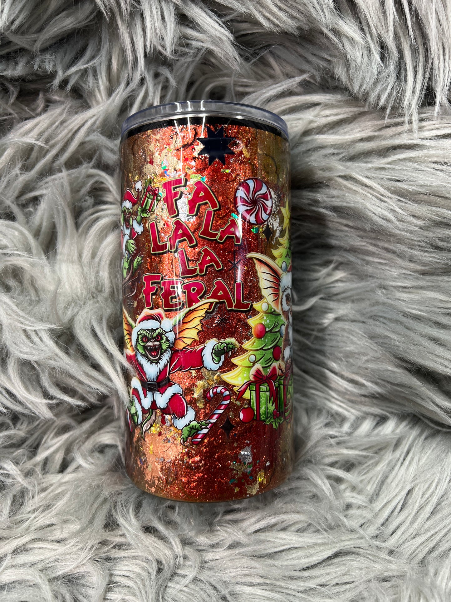 RTS. Feral Gremlin Christmas  16oz plump tipsy