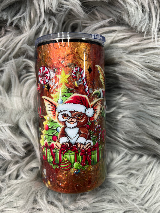 RTS. Feral Gremlin Christmas  16oz plump tipsy