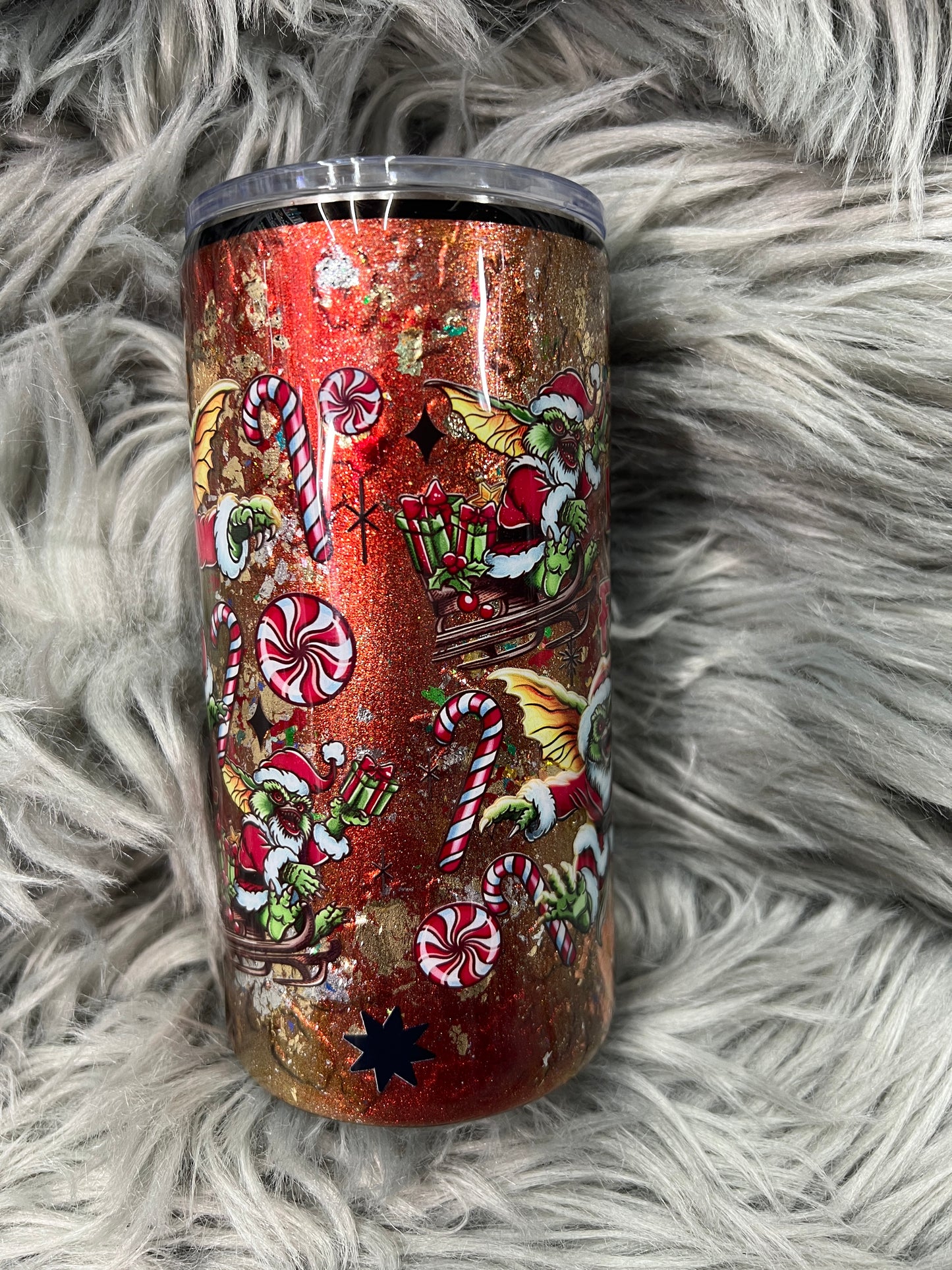 RTS. Feral Gremlin Christmas  16oz plump tipsy