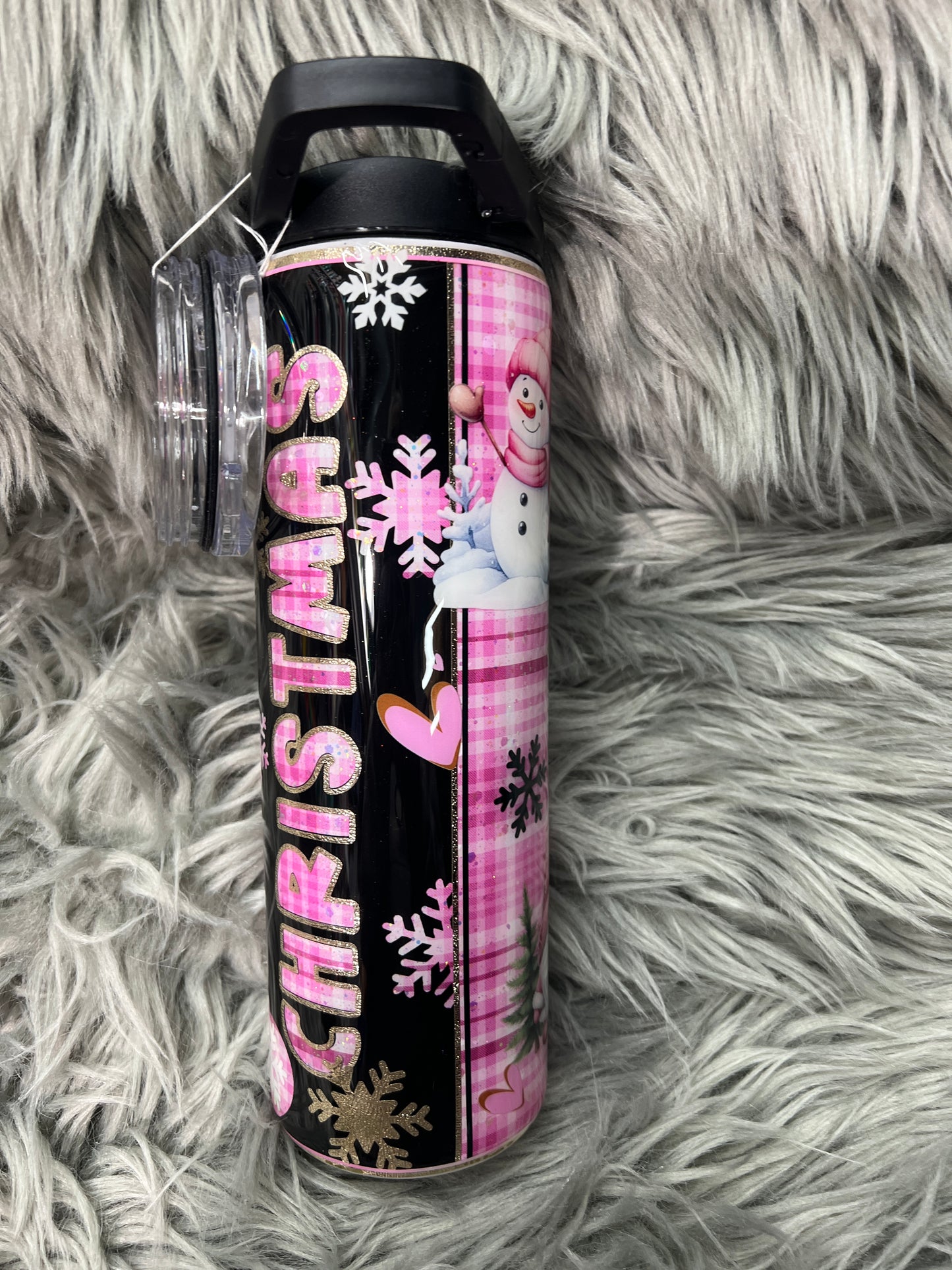 RTS. New Pink plaid Christmas 30 oz duo