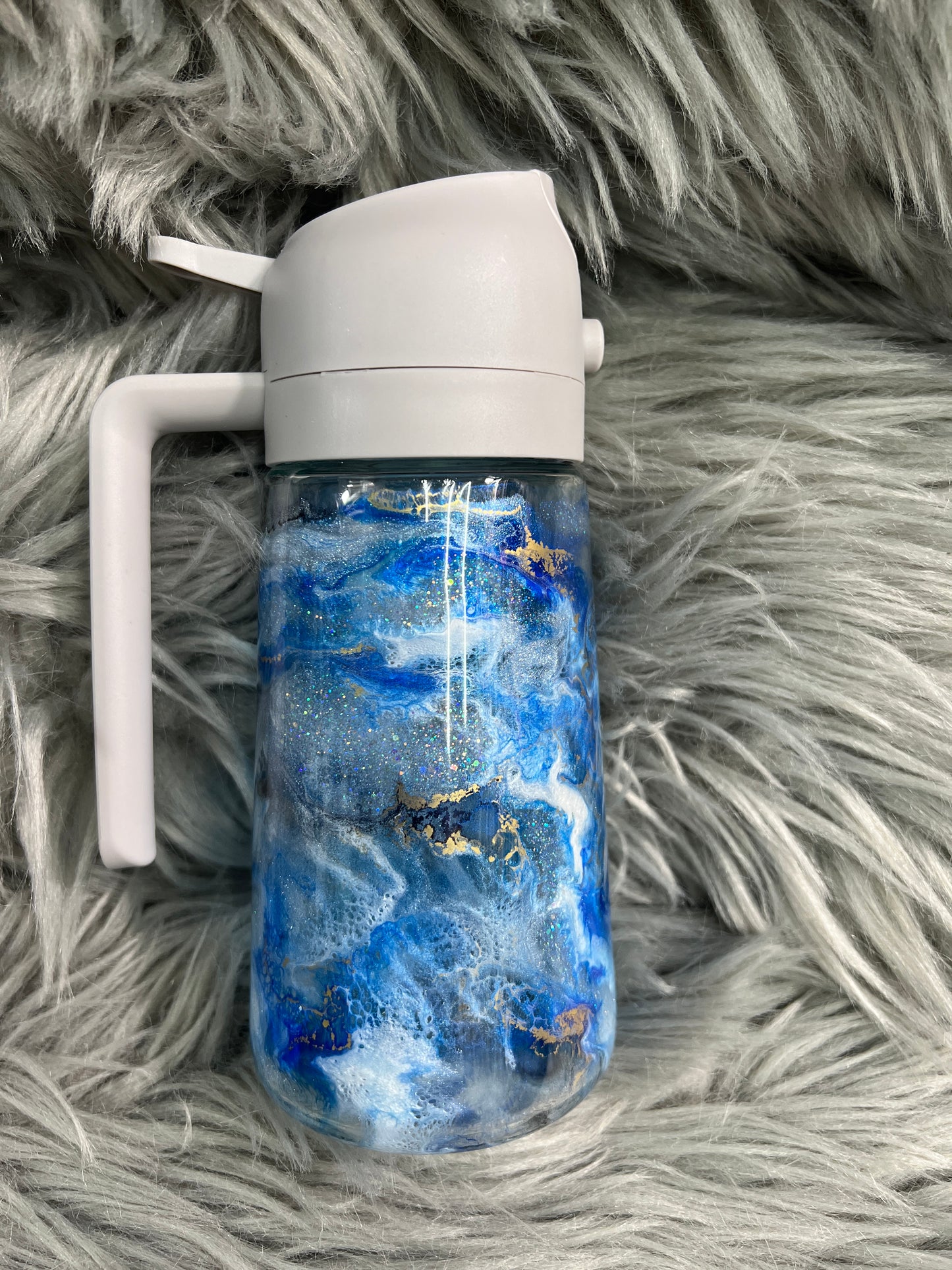 RTS.Blue wave look 16oz  Oils spray and pour bottle.